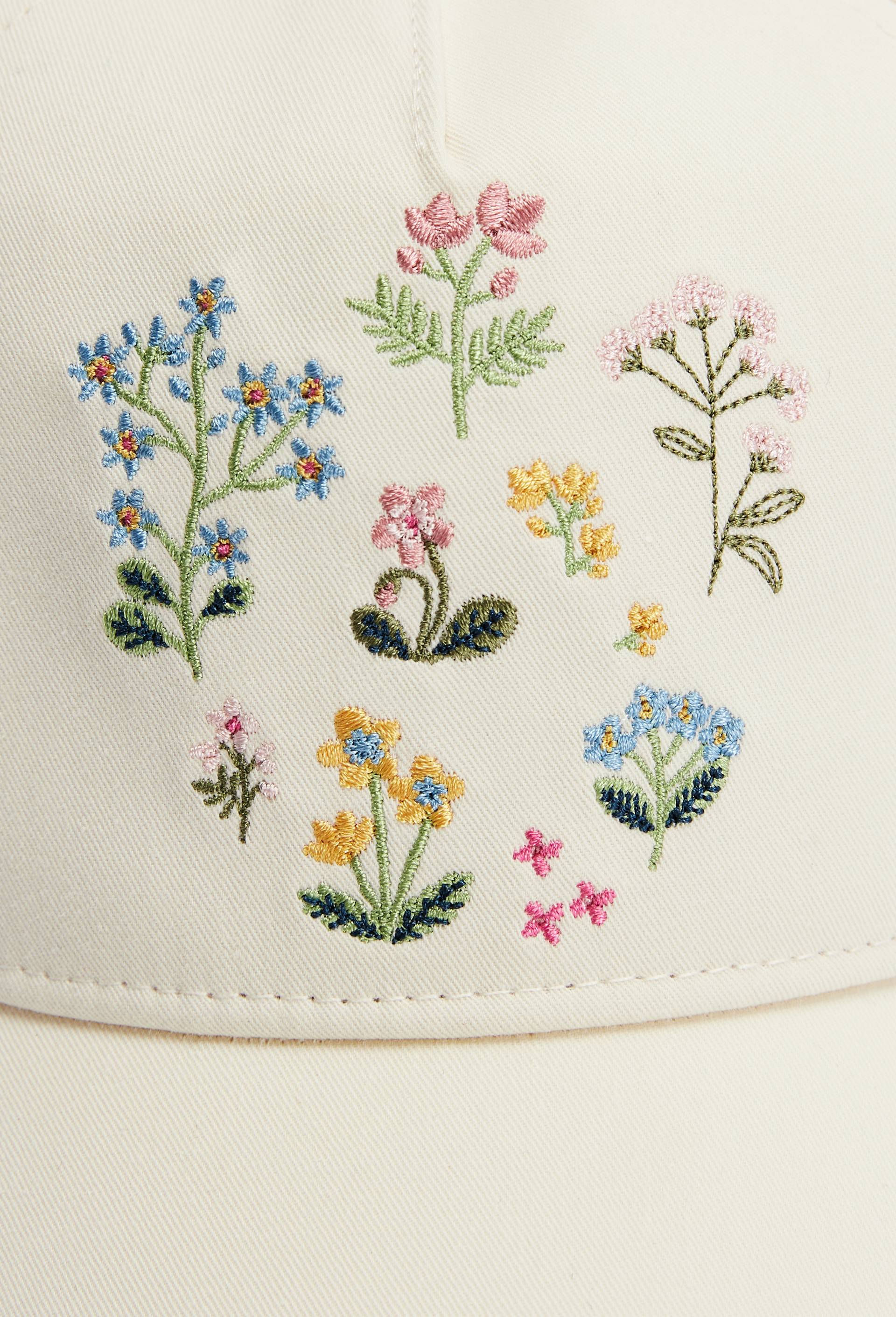 Casquette brod&eacute;e en coton, Beige clair, large image number 2.0
