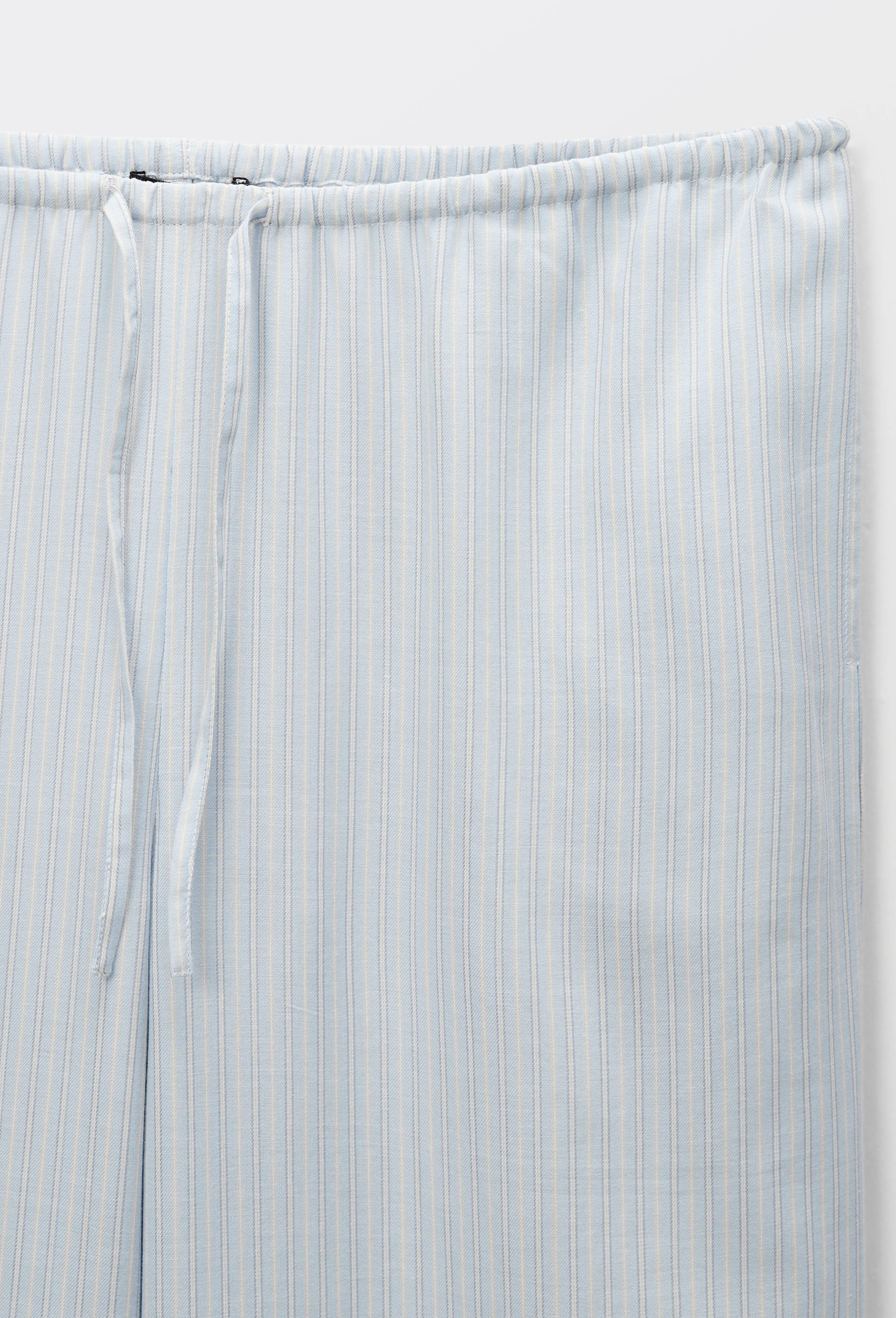 Pantalon ray&eacute; en coton bio GOTS, Bleu, large image number 3