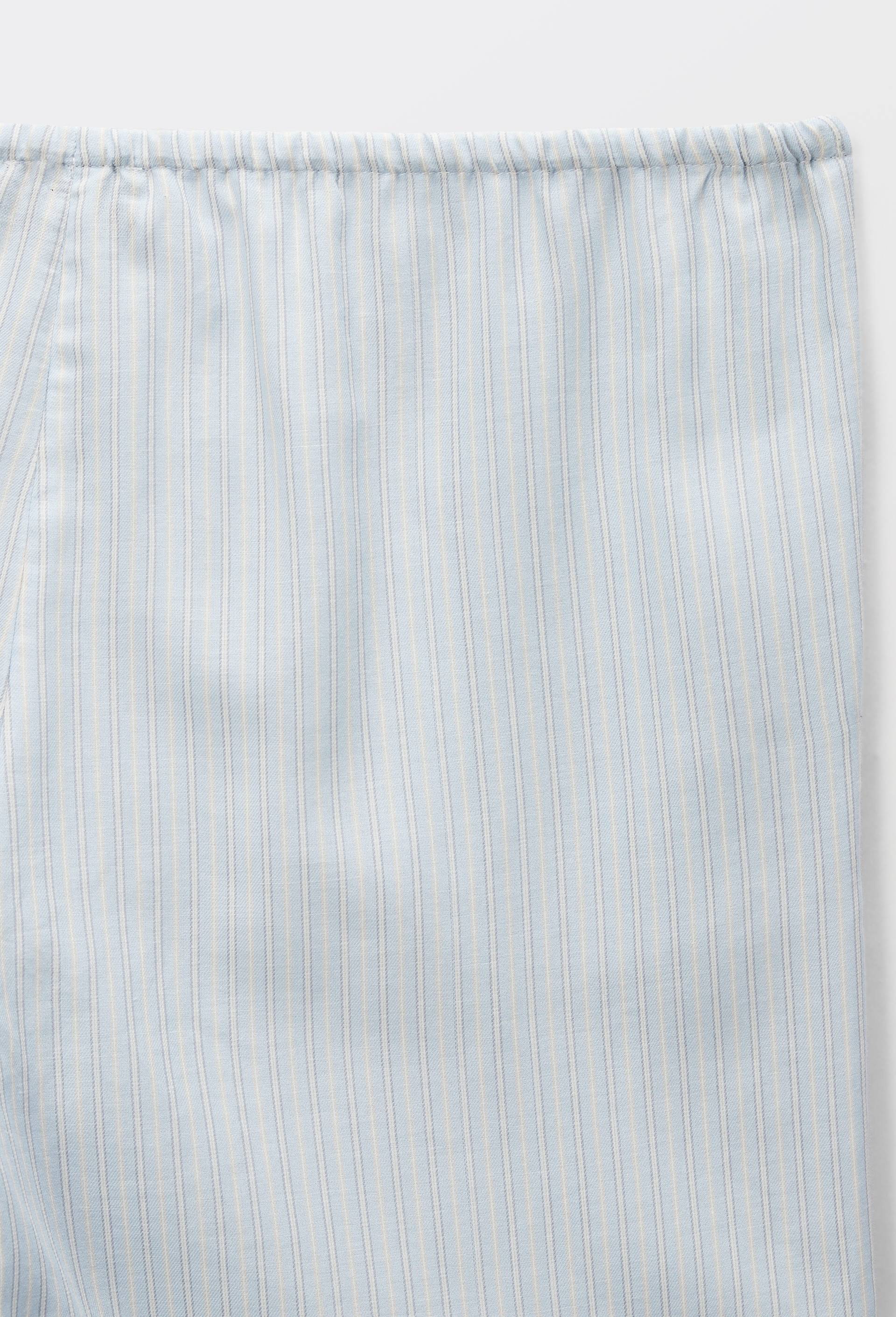 Pantalon ray&eacute; en coton bio GOTS, Bleu, large image number 4