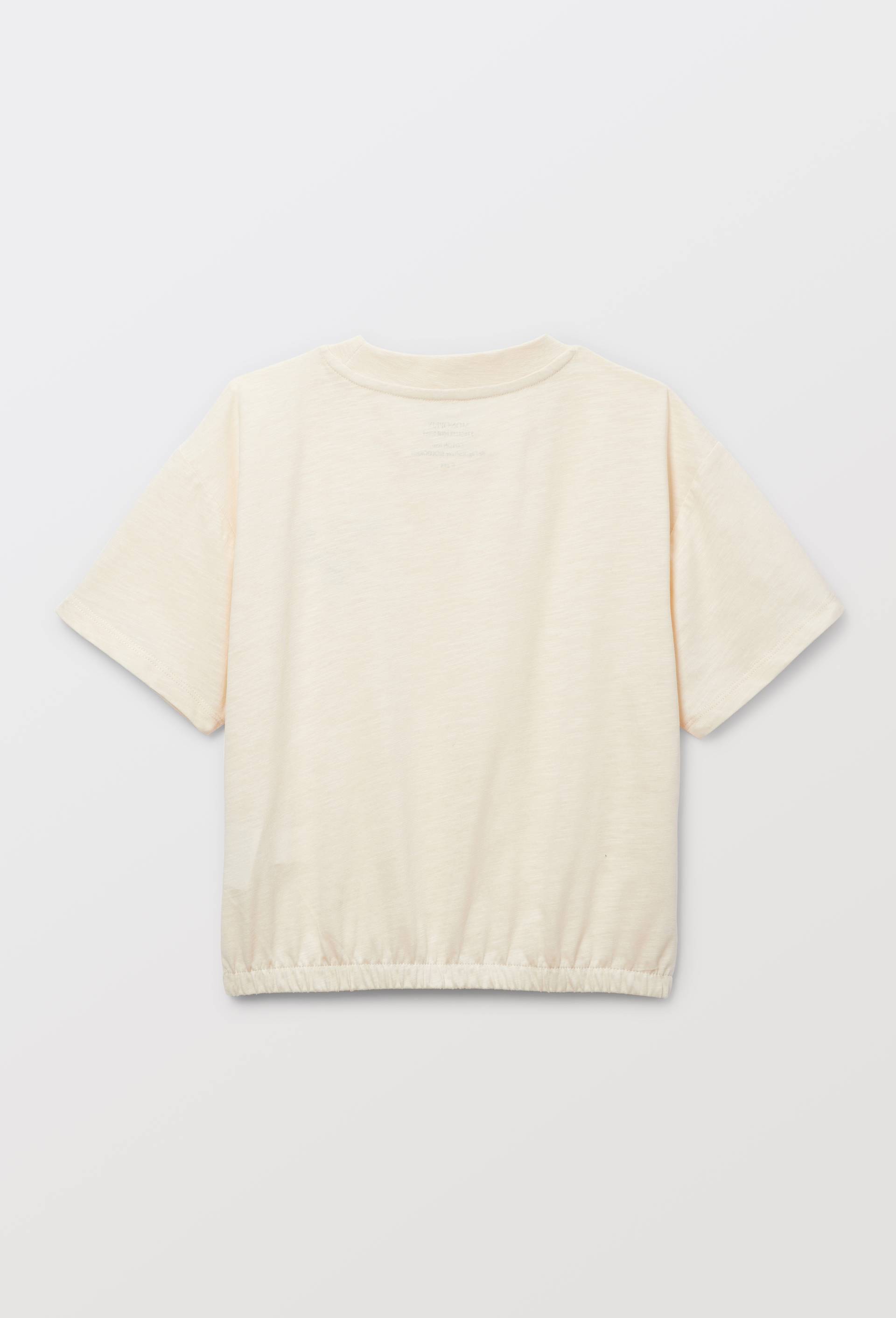 T-shirt brod&eacute; fleurs, Beige clair, large image number 1.0