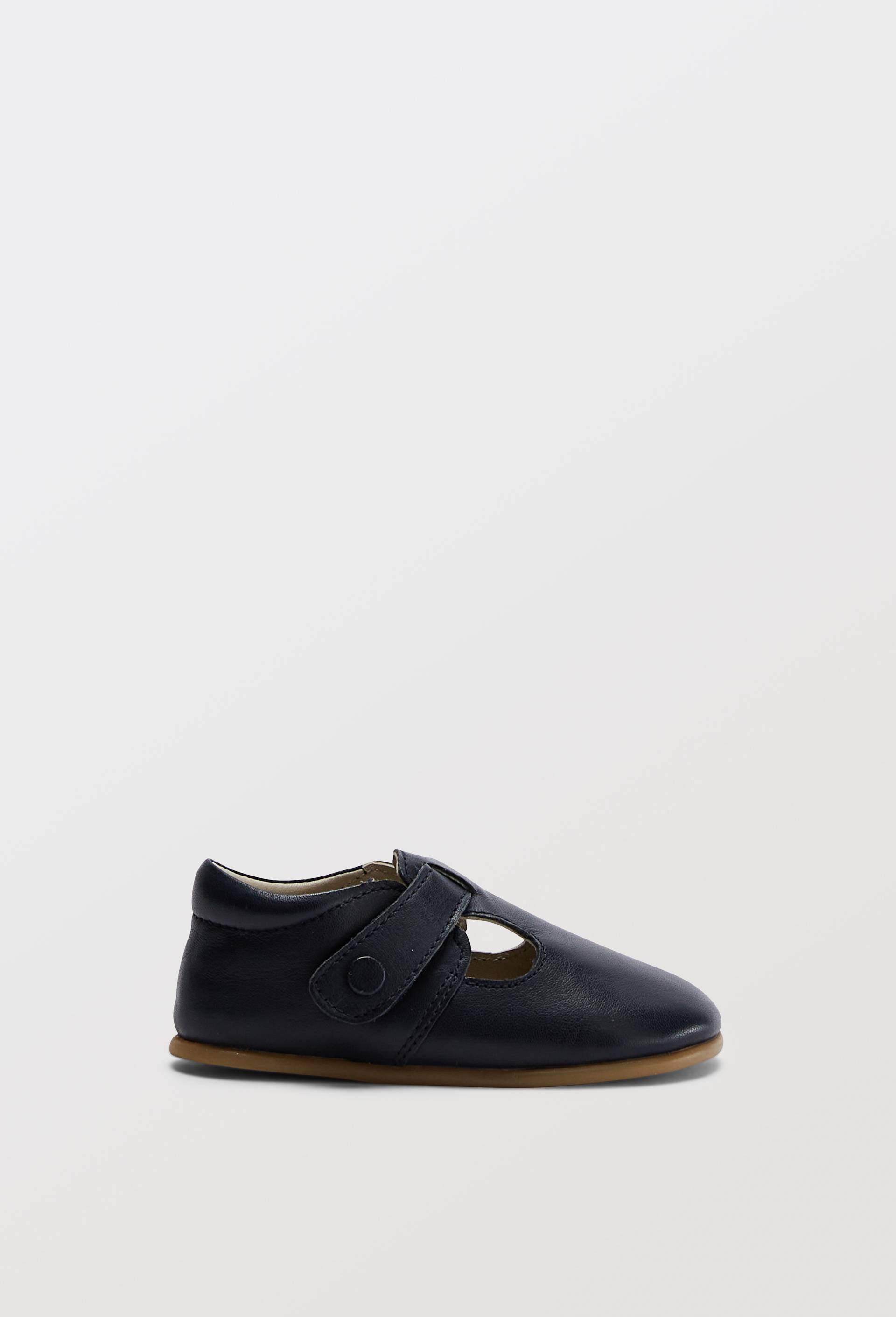 CHAUSSONS SOUPLES EN CUIR, Bleu fonc&eacute;, large image number 1