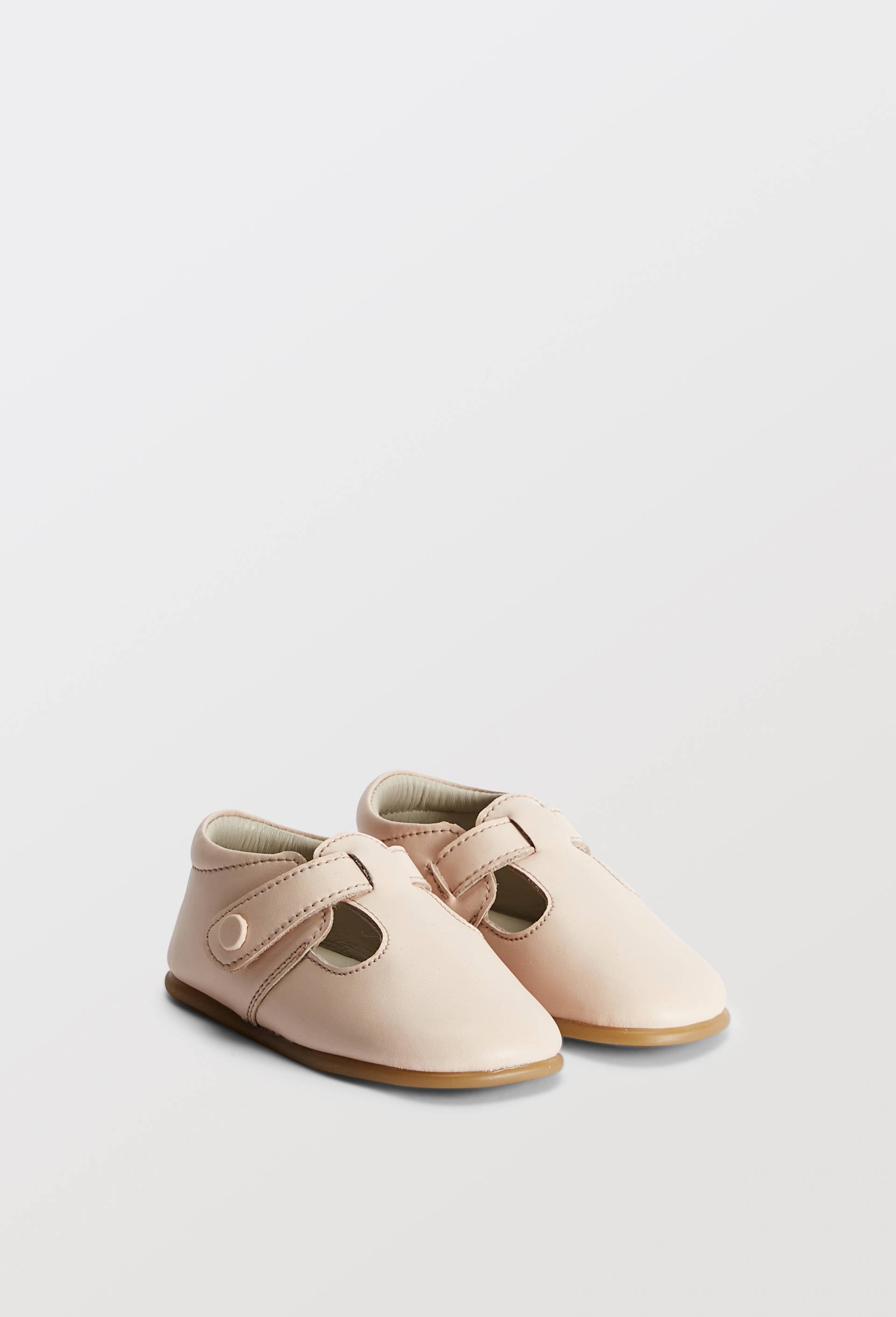 CHAUSSONS SOUPLES EN CUIR, Rose clair, large image number 0