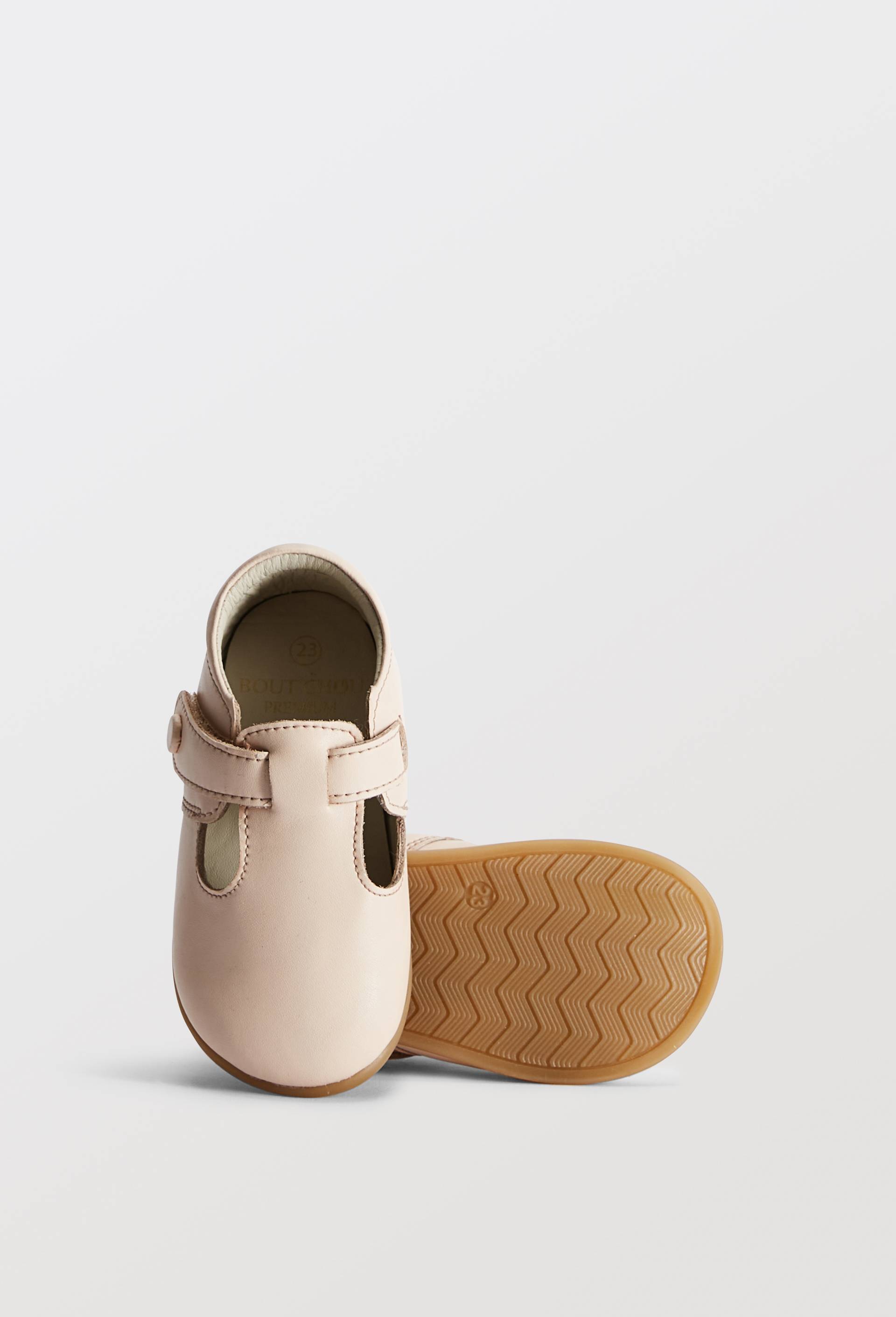 CHAUSSONS SOUPLES EN CUIR, Rose clair, large image number 2.0