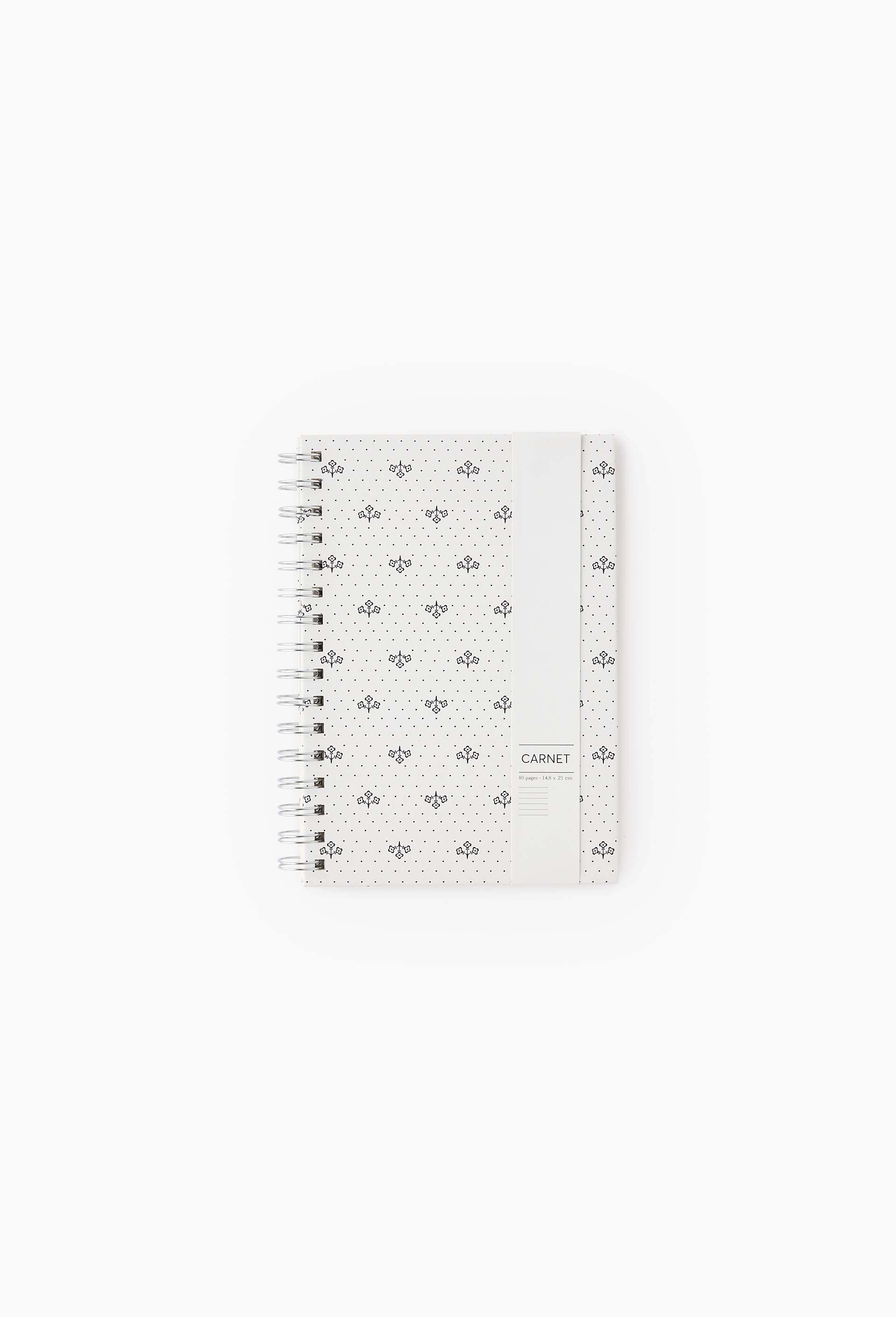 Carnet A5, 80 pages, reliure spirale, Ecru, large image number 2