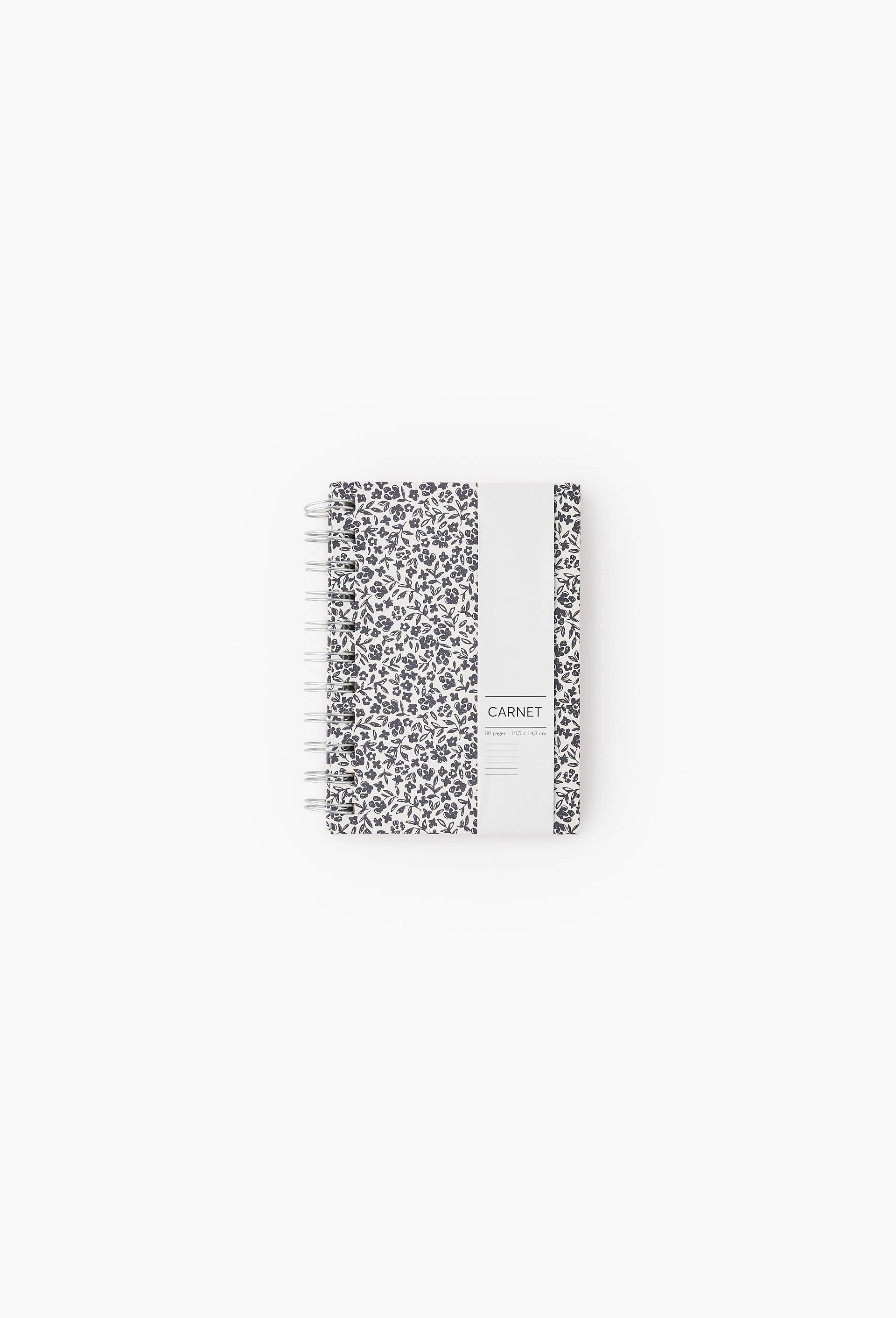 carnet A6, 80 pages, reliure spirale, Bleu fonc&eacute;, large image number 2