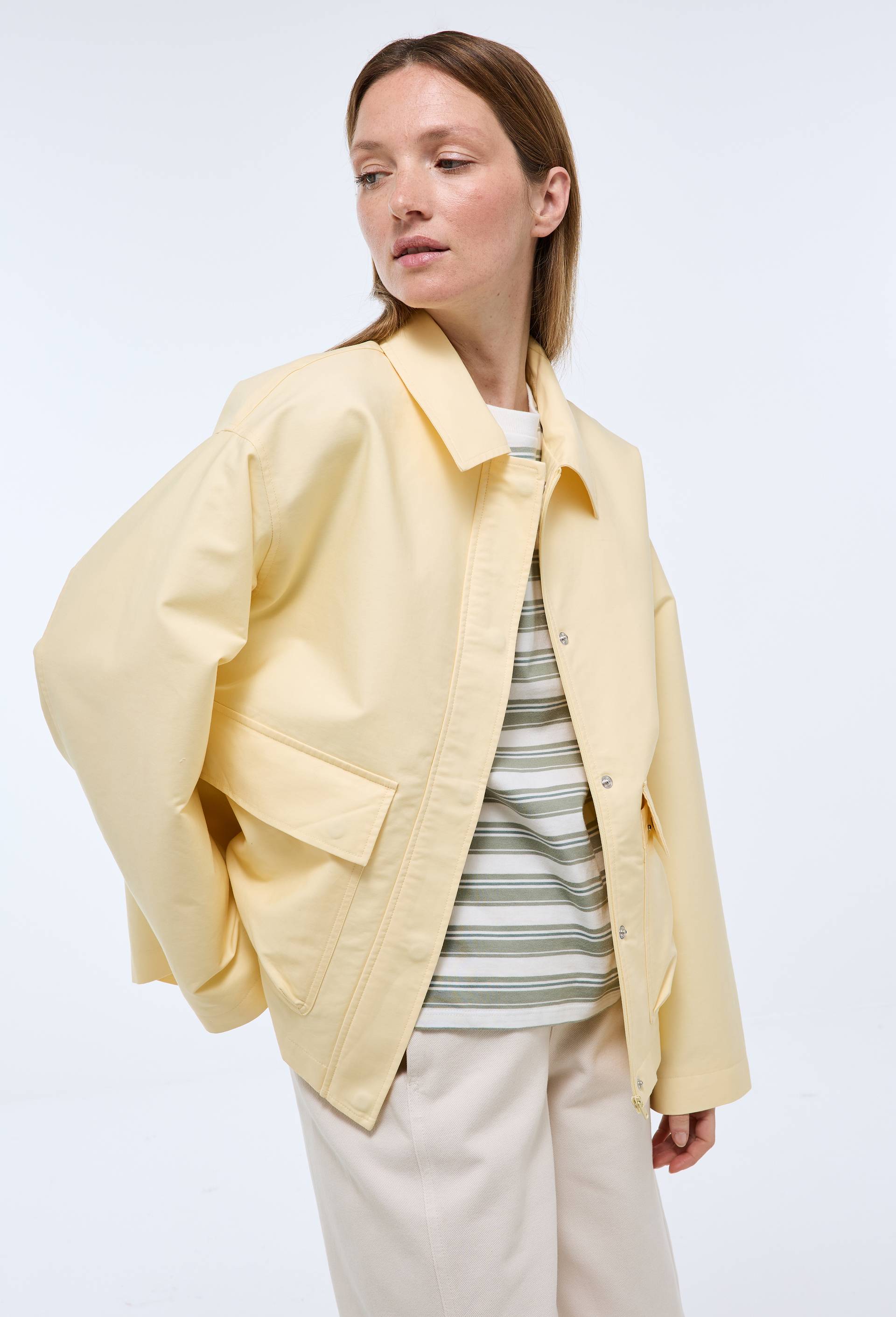 Veste en coton &agrave; poches, Jaune clair, large image number 3