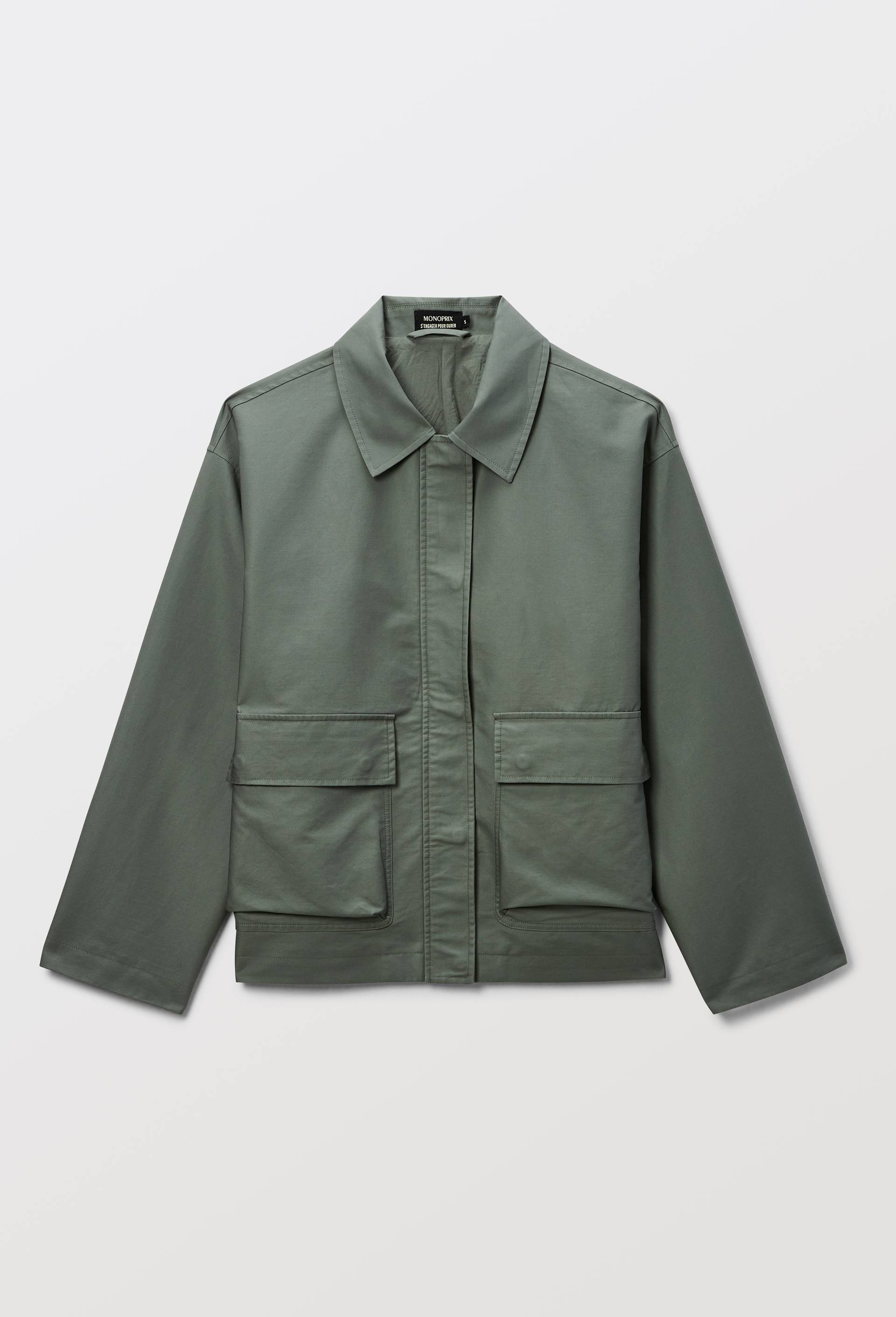 Veste en coton &agrave; poches, Vert, large image number 2