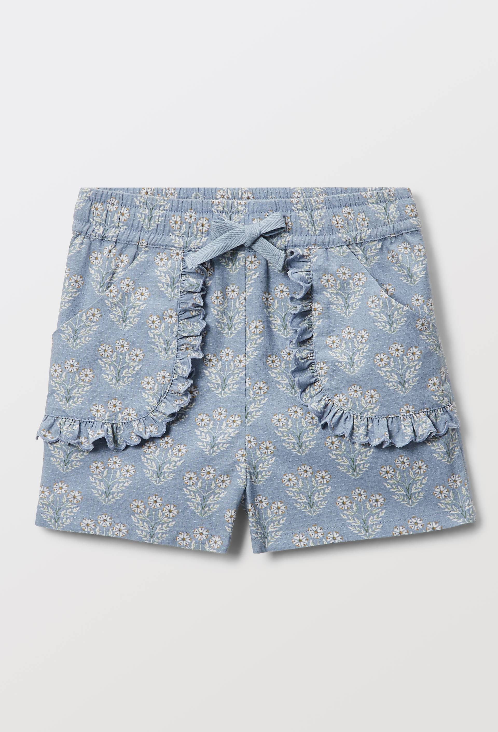 Short imprim&eacute; en coton, Bleu, large image number 1.0