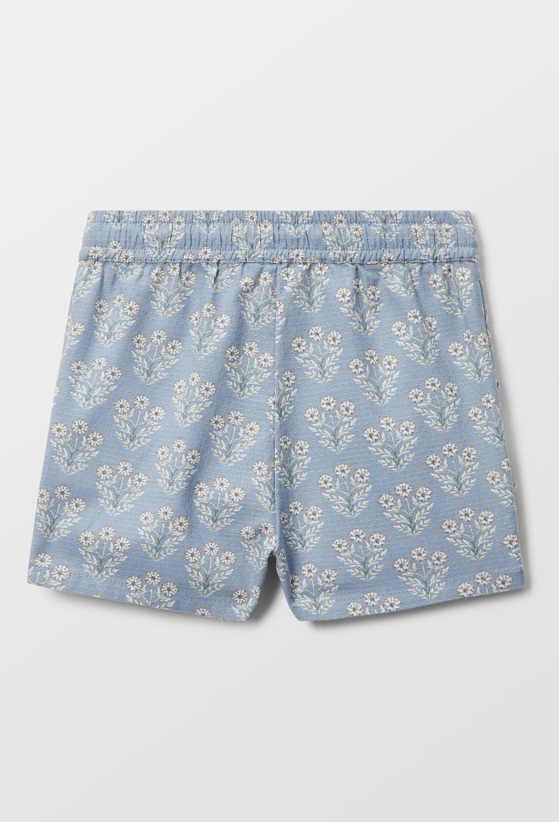 Short imprim&eacute; en coton, Bleu, large image number 2.0