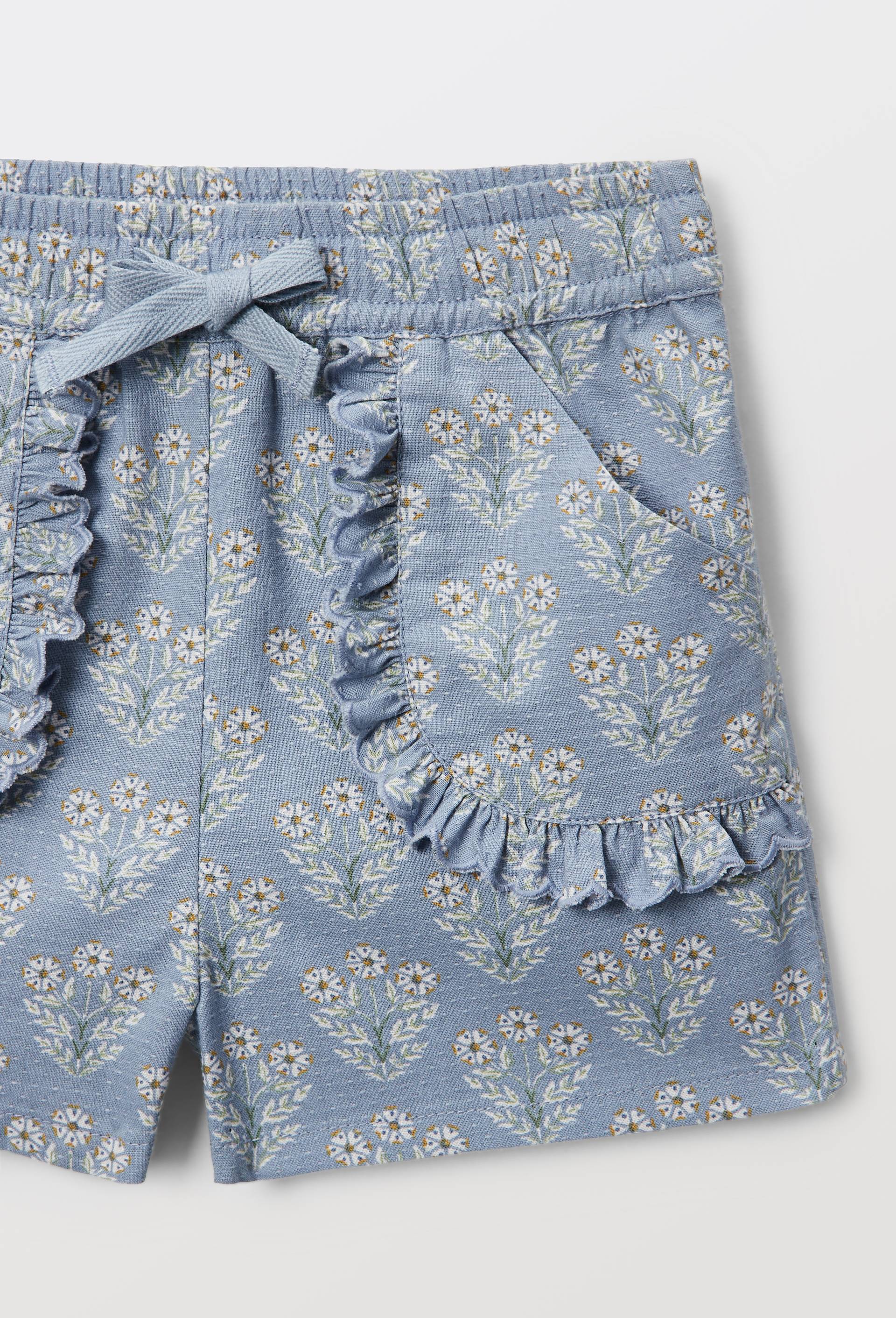 Short imprim&eacute; en coton, Bleu, large image number 3.0