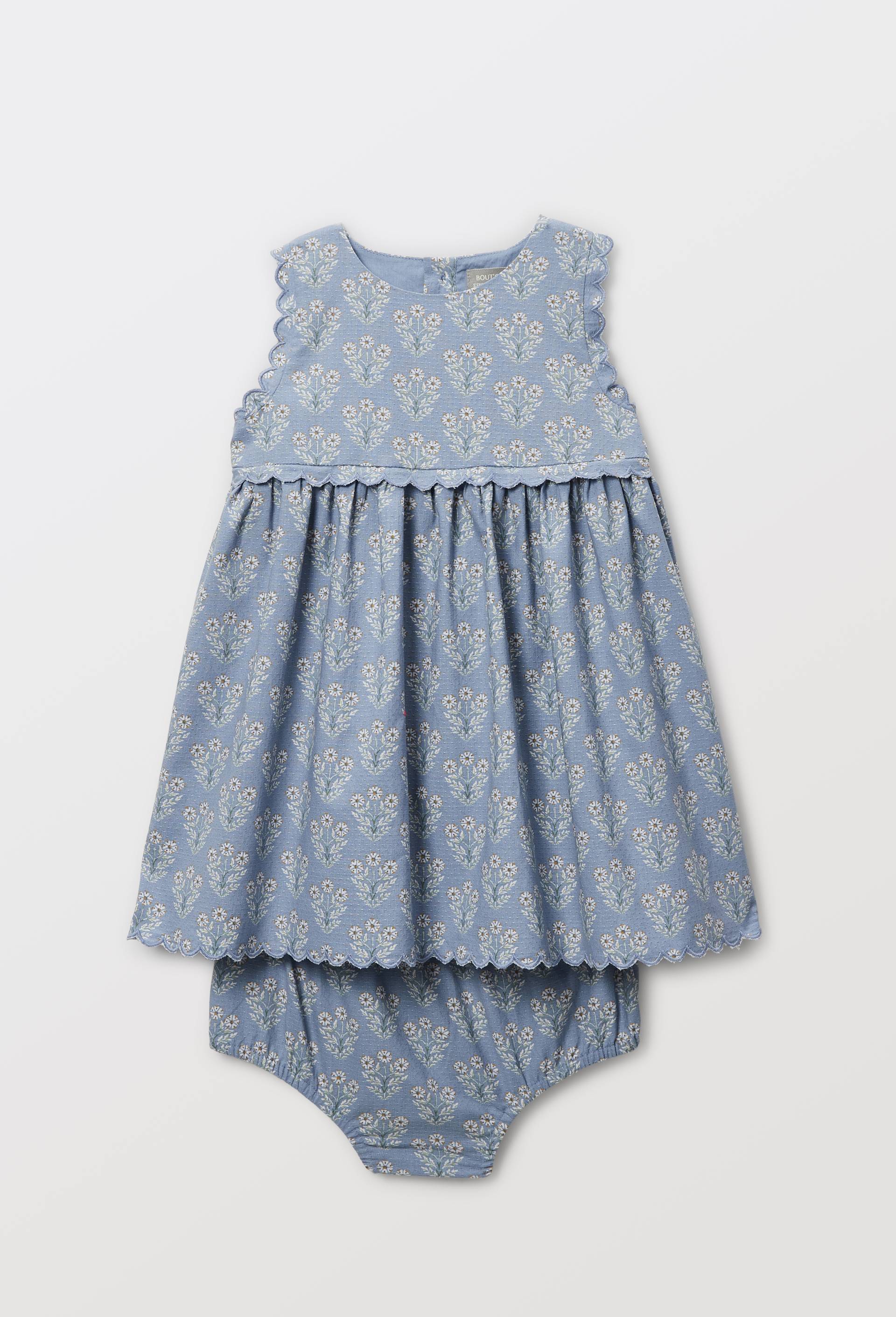 Robe avec bloomer imprim&eacute;s en coton, Bleu, large image number 1