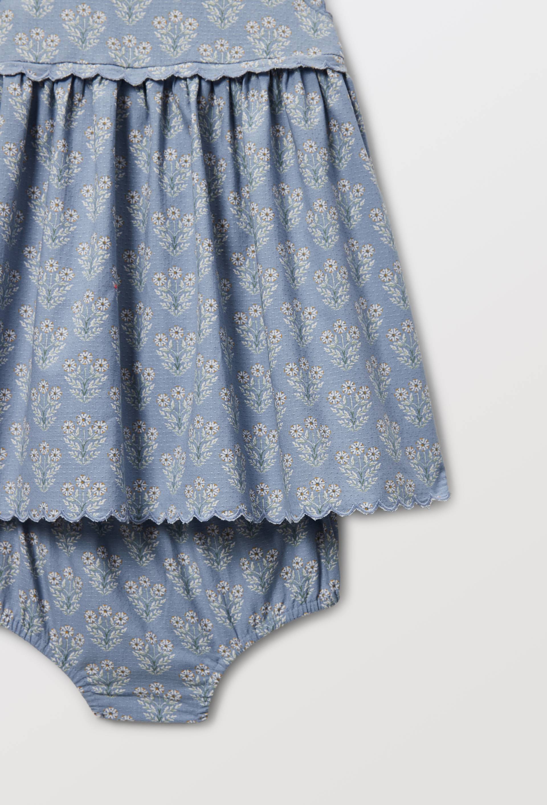 Robe avec bloomer imprim&eacute;s en coton, Bleu, large image number 3.0