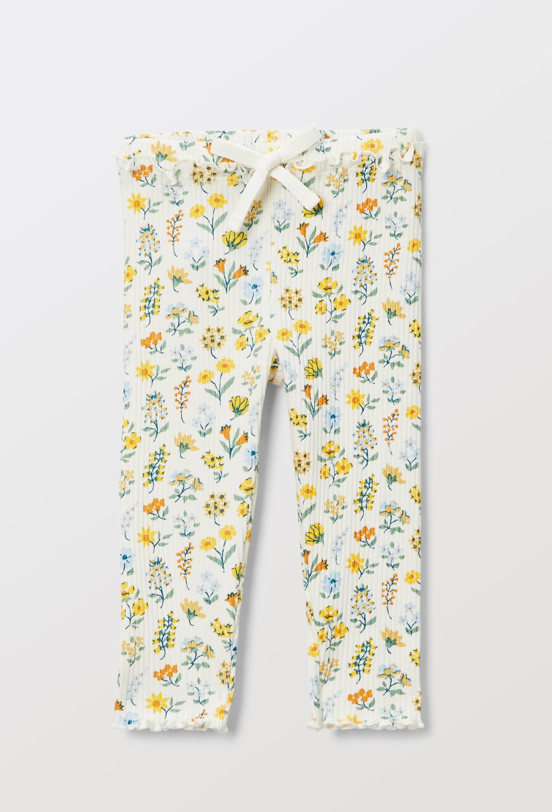 Legging c&ocirc;tel&eacute; imprim&eacute; en coton BIO GOTS, Beige clair, large image number 1.0