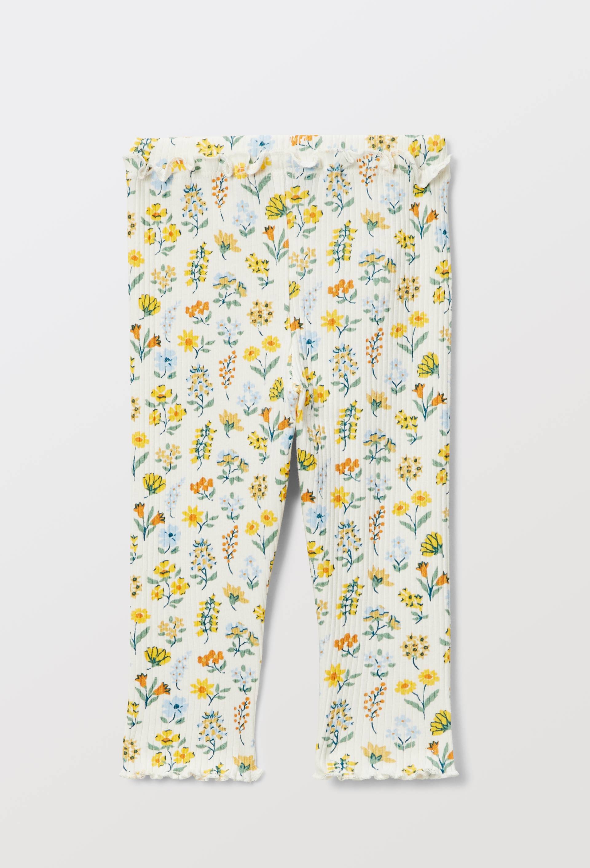 Legging c&ocirc;tel&eacute; imprim&eacute; en coton BIO GOTS, Beige clair, large image number 2.0