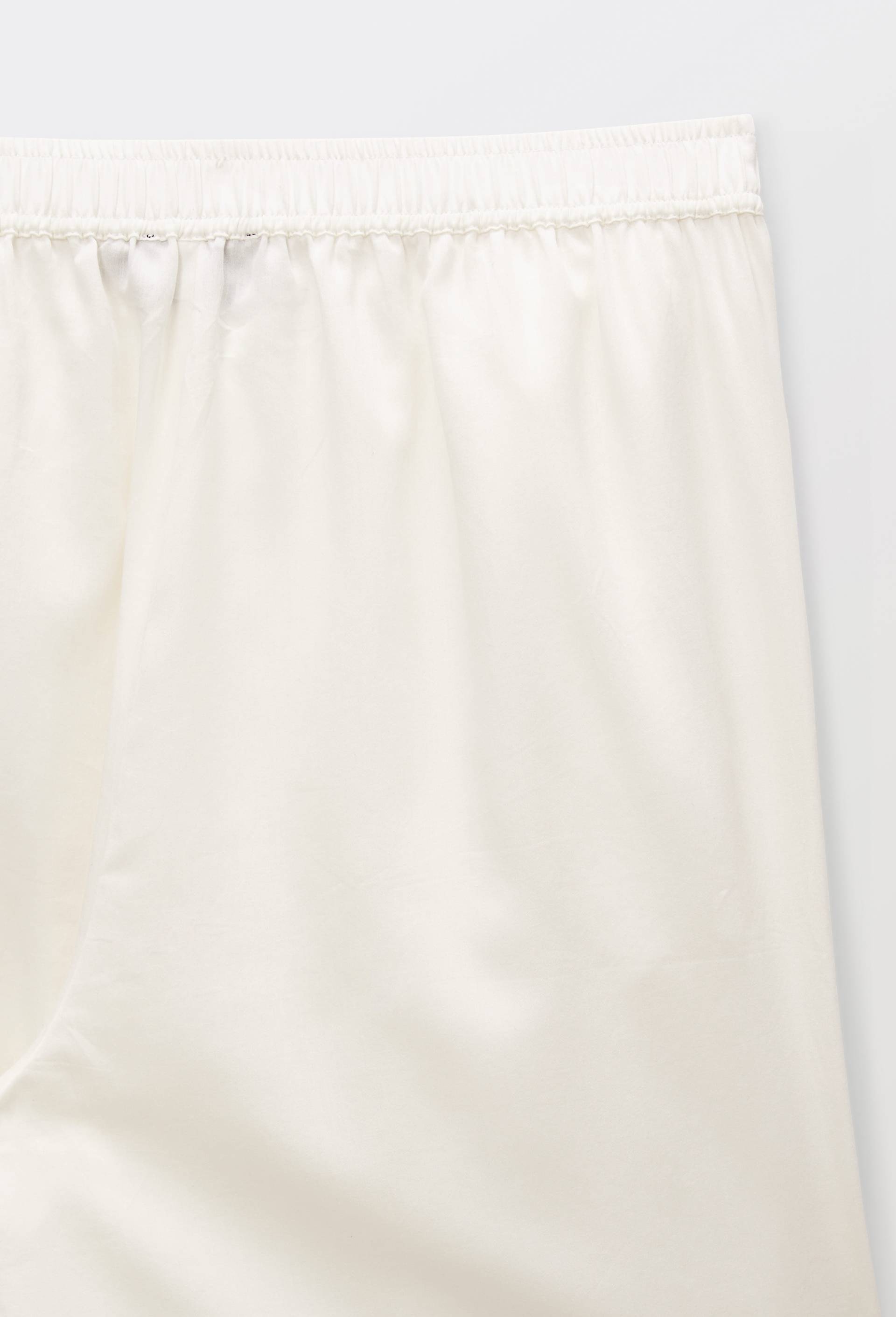 Pantalon uni en satin de coton bio GOTS, Ecru, large image number 4.0