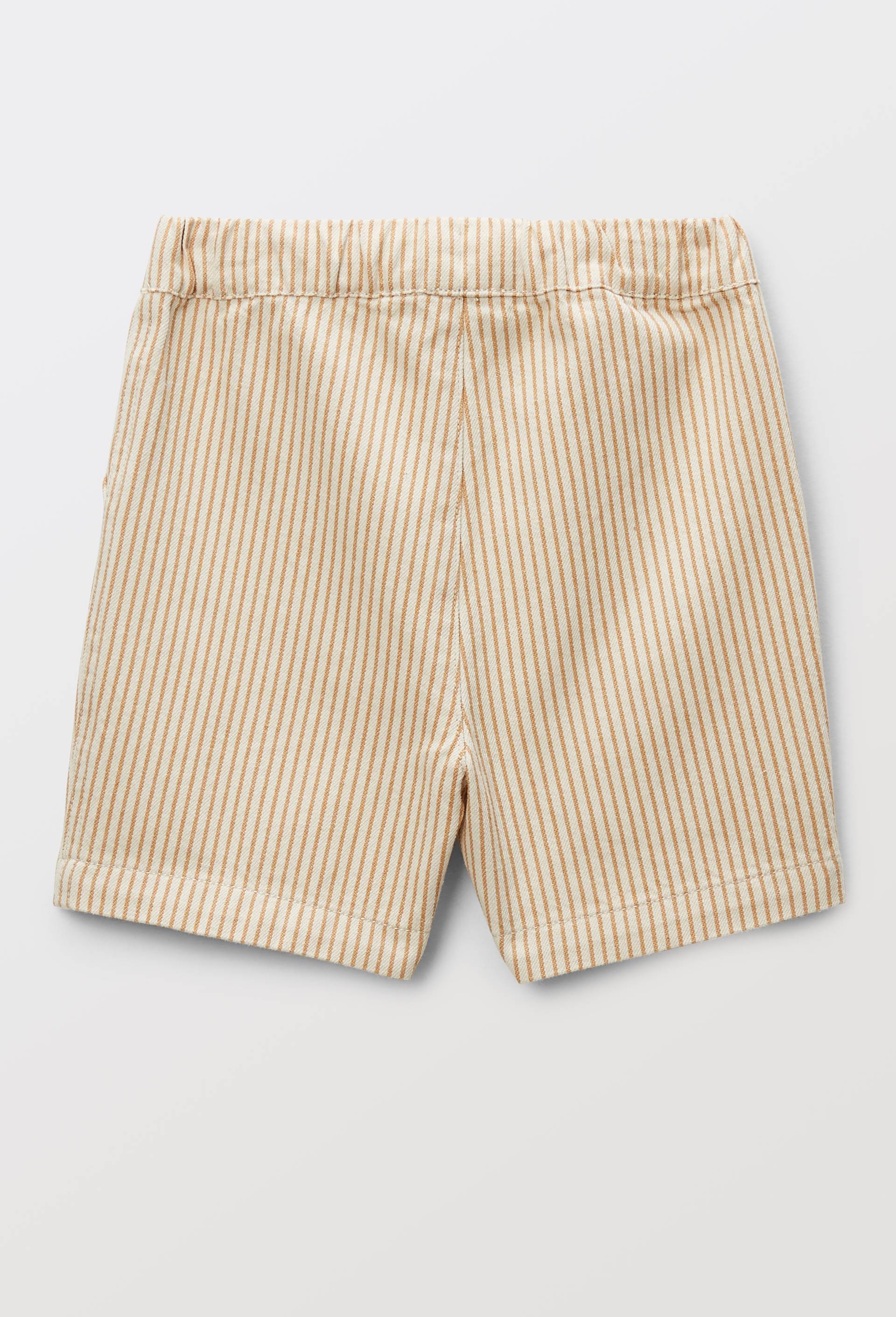 Short ray&eacute; en coton BIO GOTS, Beige, large image number 1