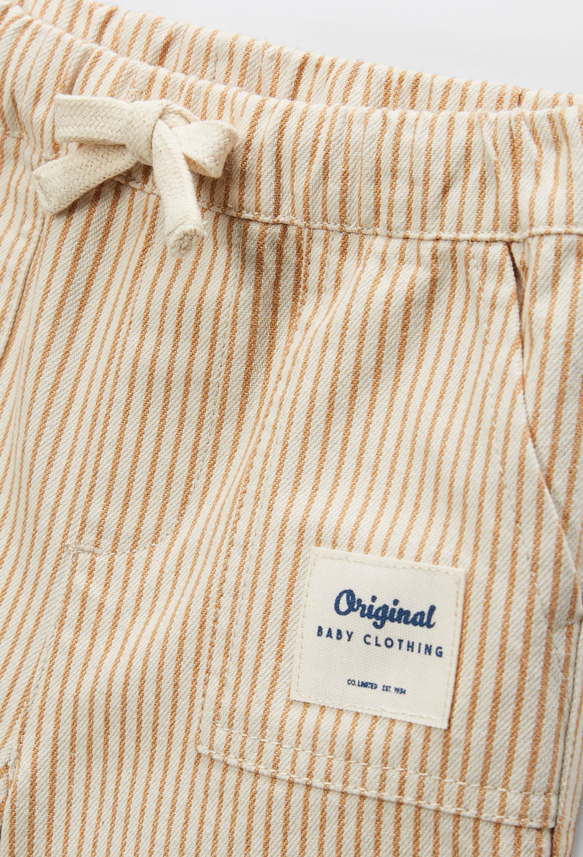Short ray&eacute; en coton BIO GOTS, Beige, large image number 2