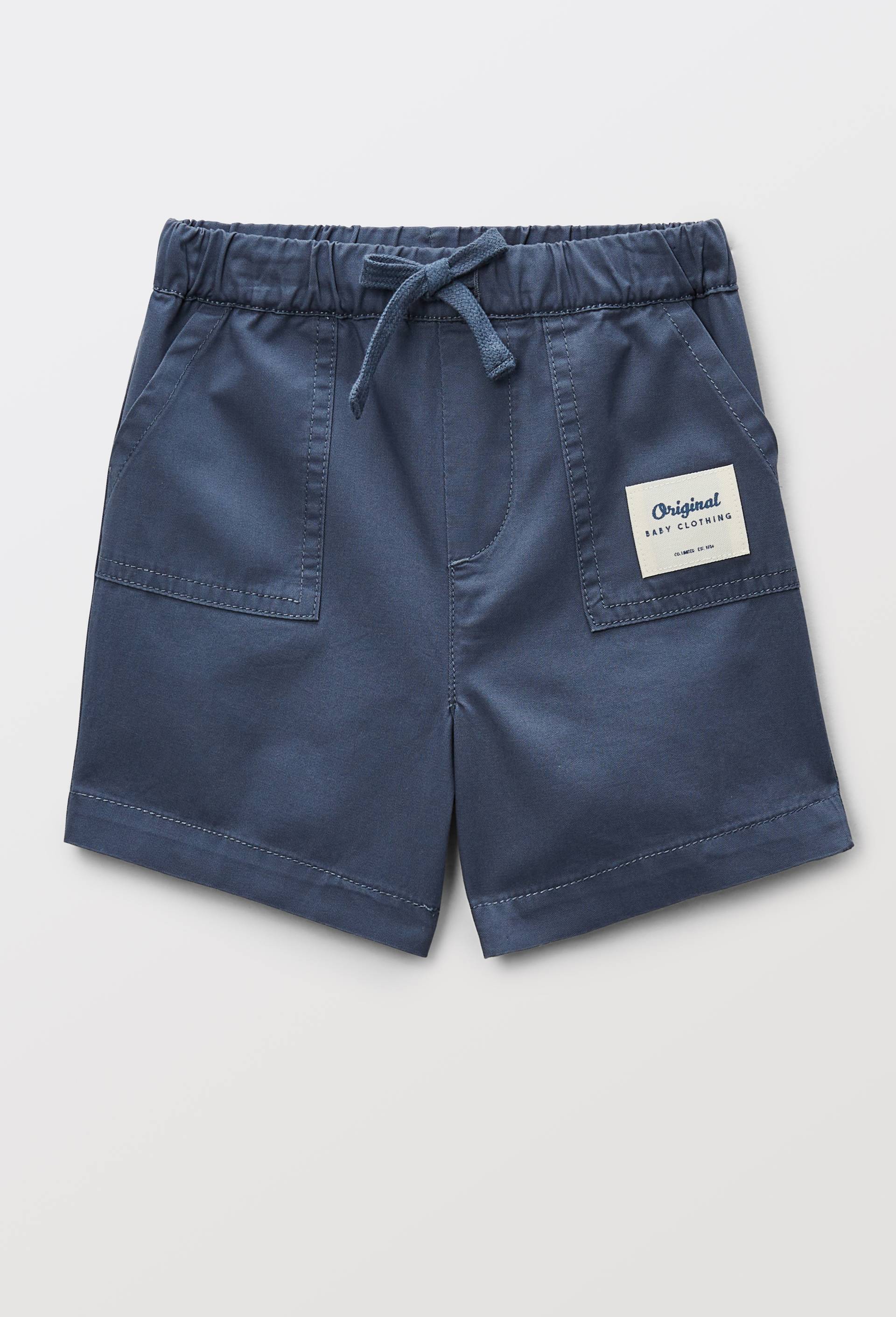 Short uni en coton BIO GOTS, Bleu, large image number 1.0