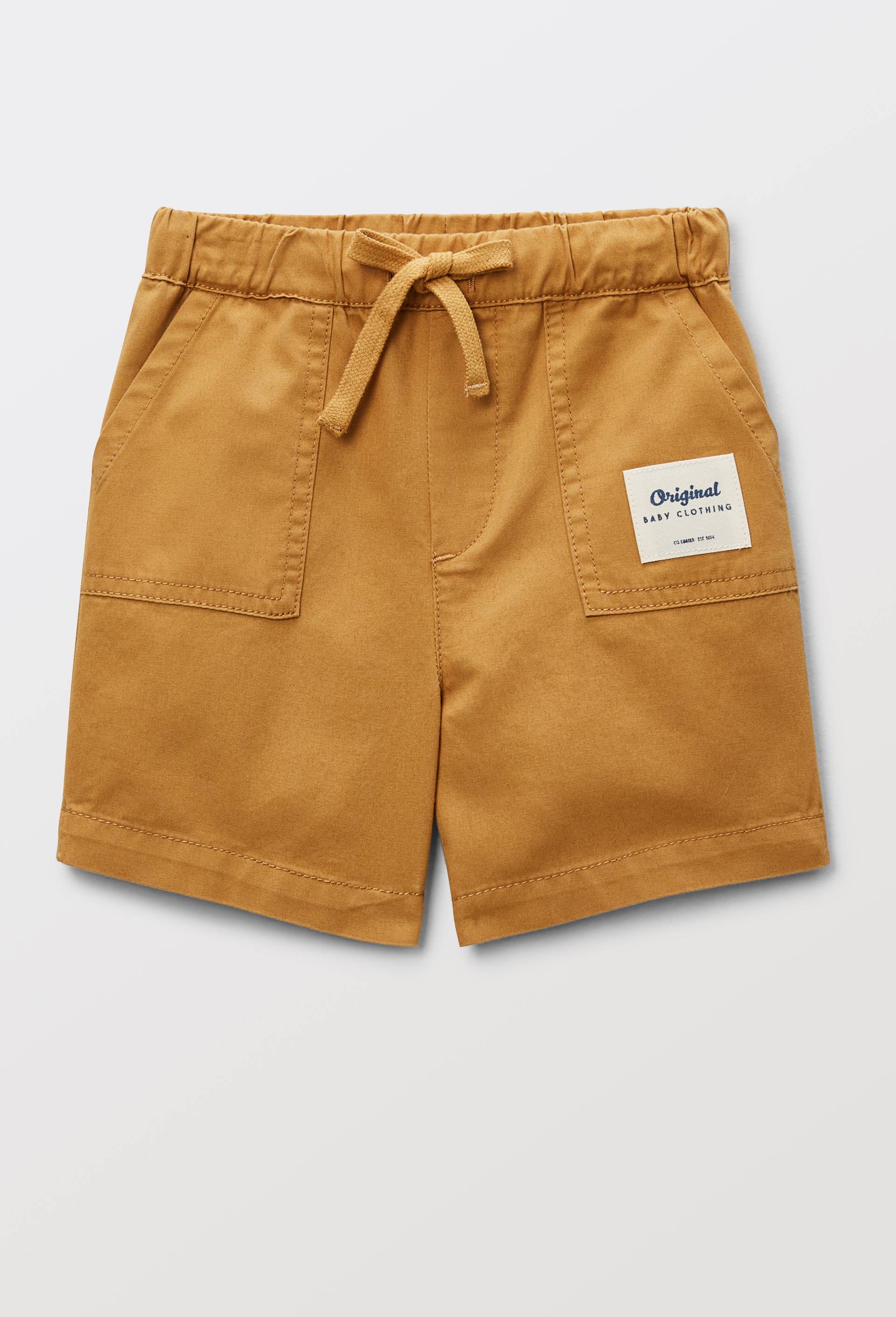 Short uni en coton BIO GOTS, Beige, large image number 0