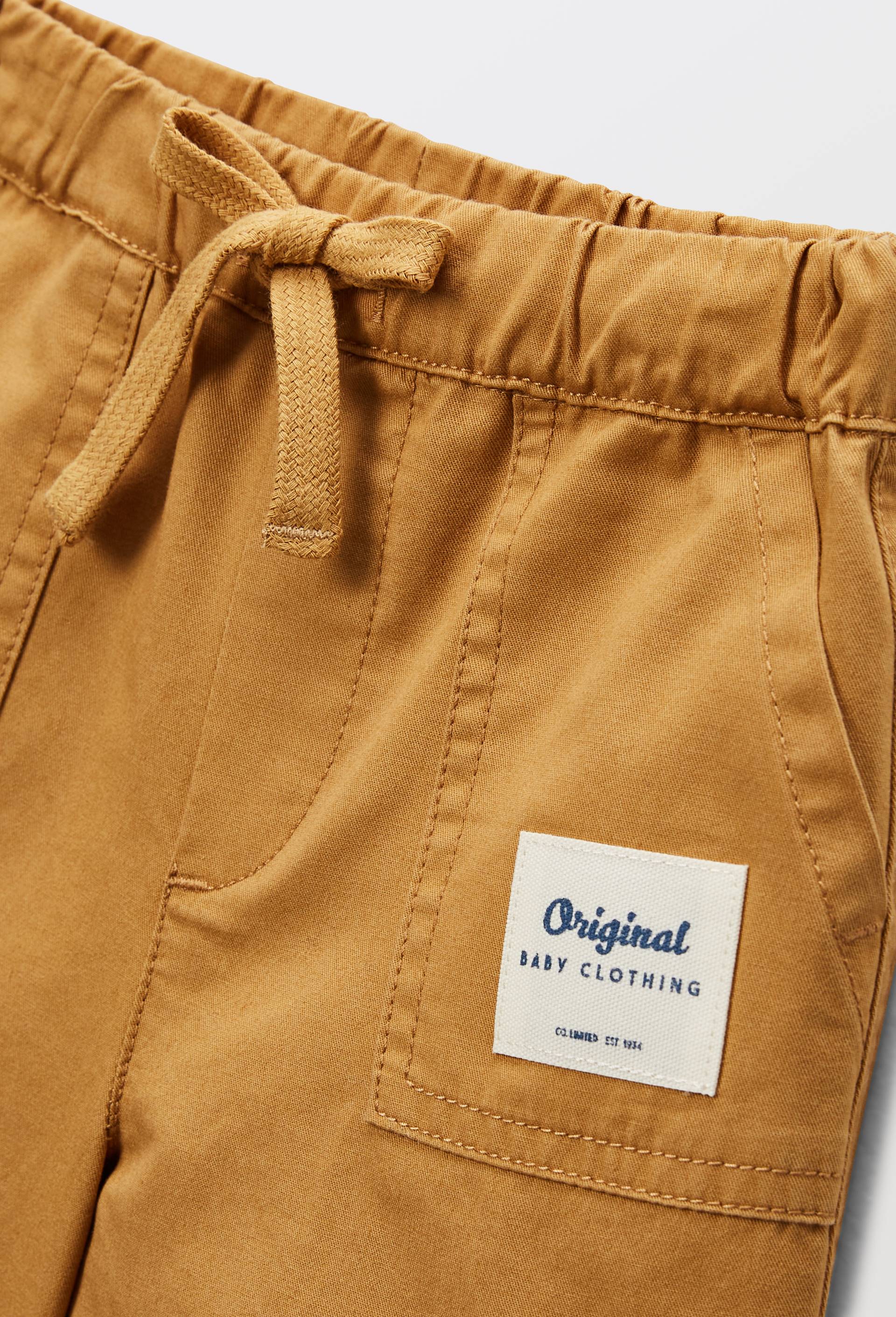 Short uni en coton BIO GOTS, Beige, large image number 2.0