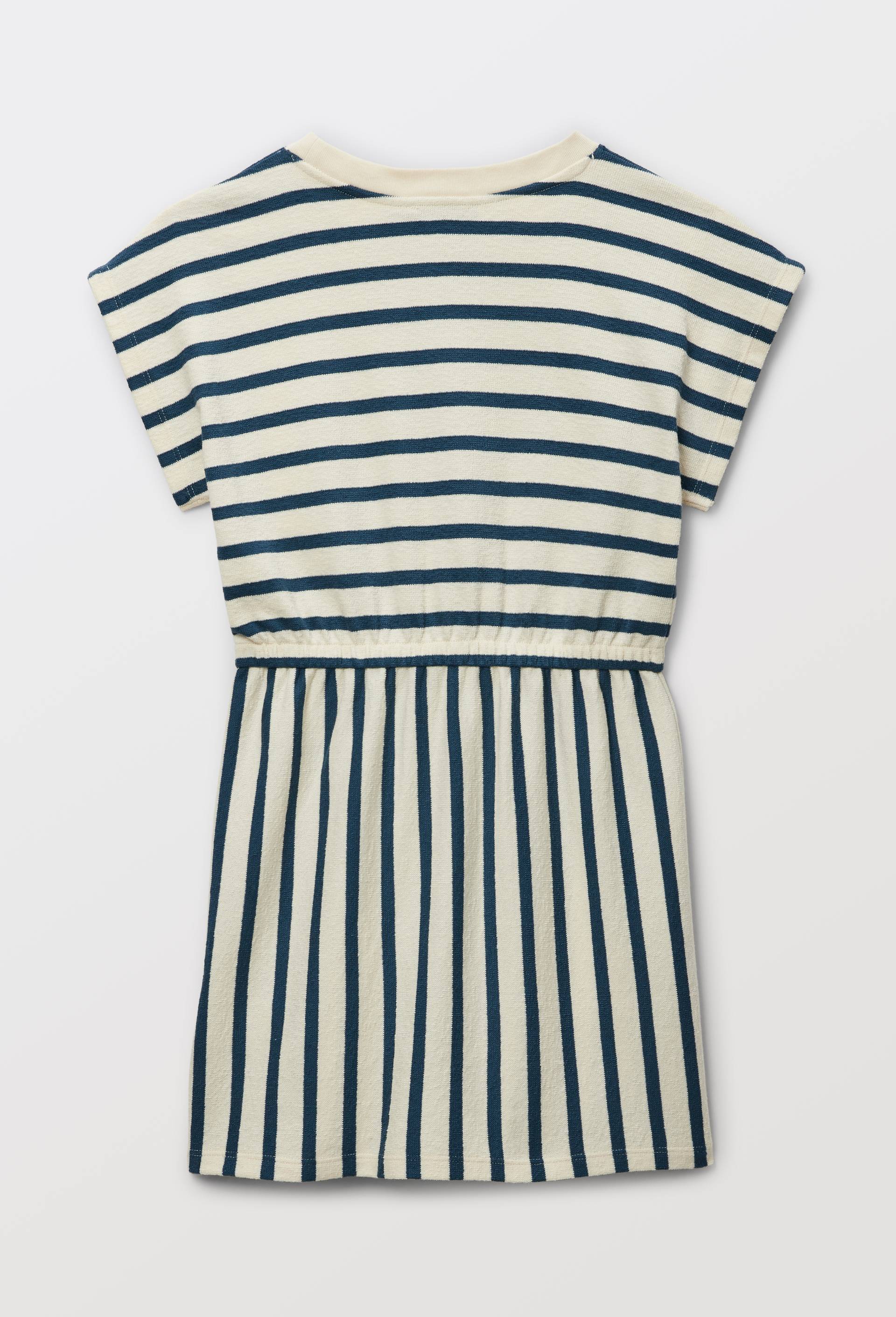 Robe ray&eacute;e en coton, Bleu, large image number 3