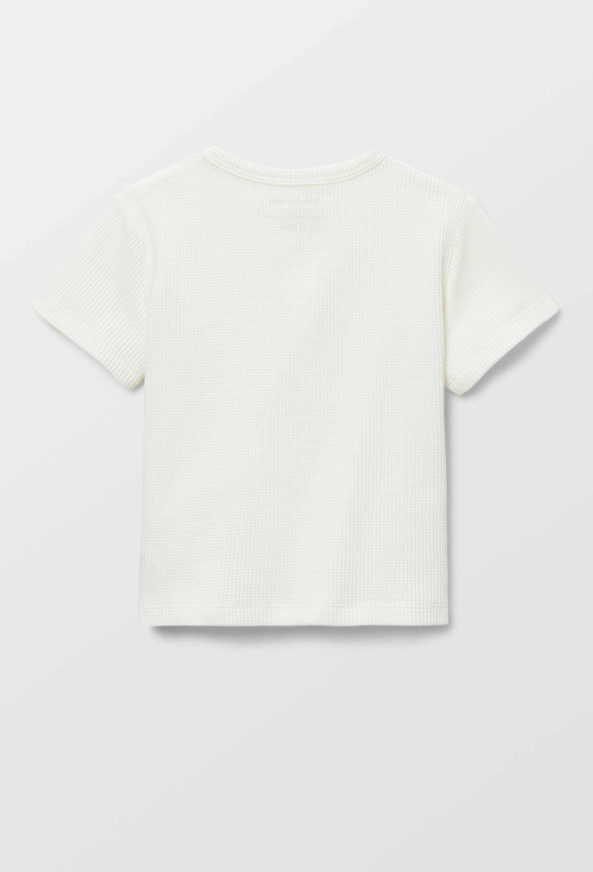 T-shirt manches courtes uni en coton BIO GOTS, Ecru, large image number 1.0