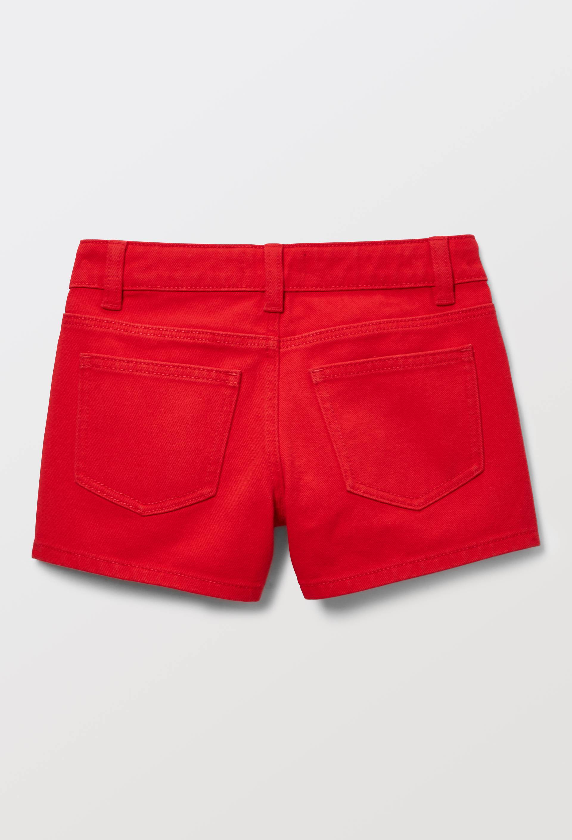Short uni &agrave; poche coeur en coton, Rouge, large image number 1.0