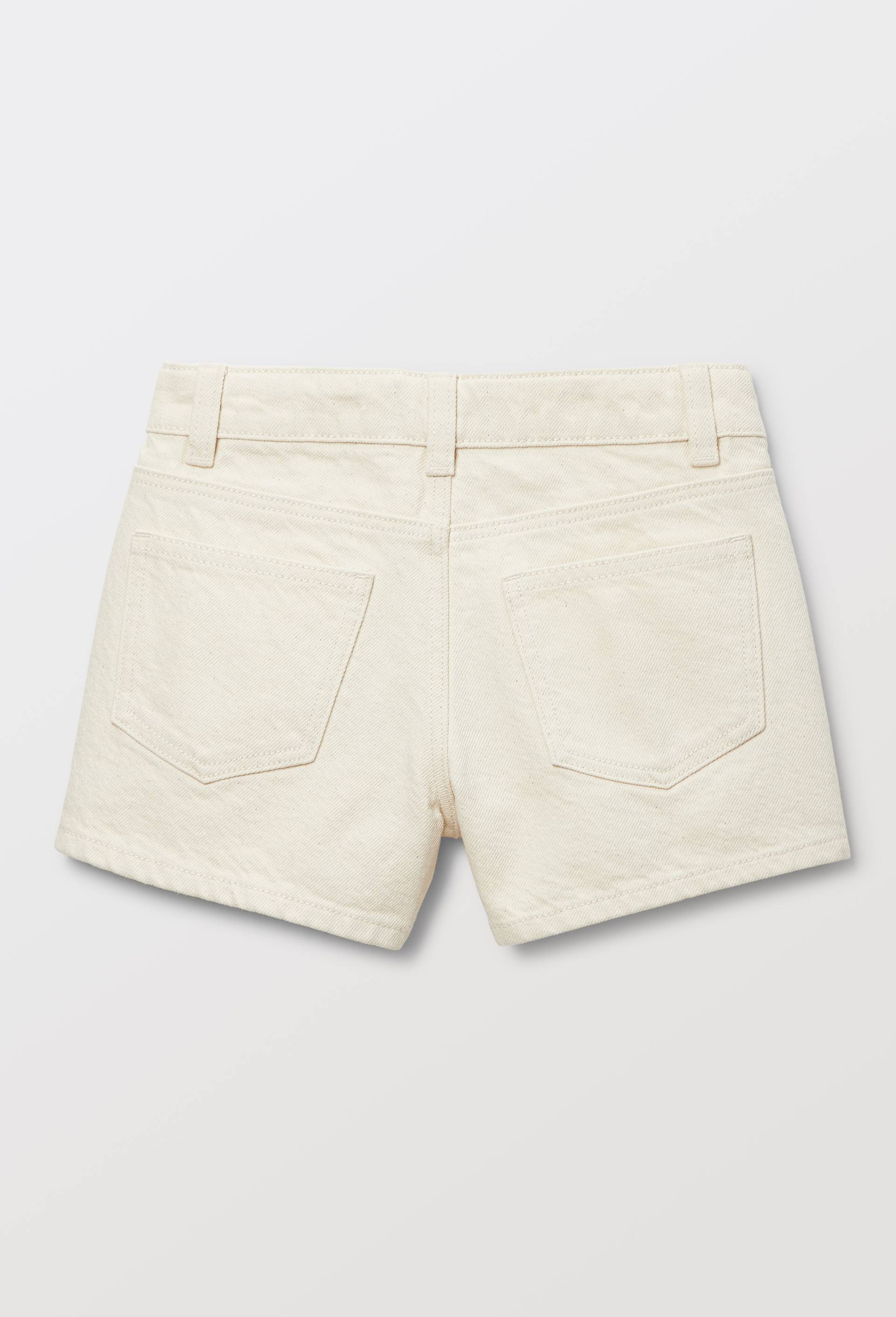 Short uni &agrave; poche coeur en coton, Beige clair, large image number 1.0
