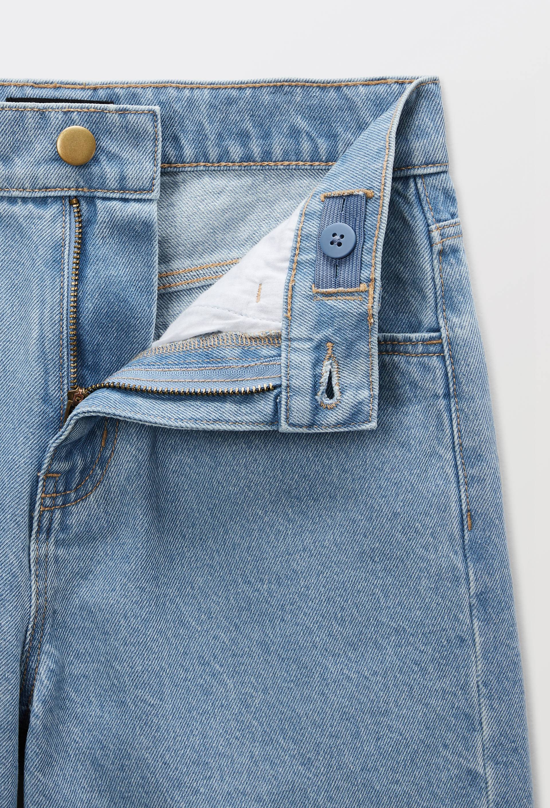 Bermuda en jean avec d&eacute;tail patch, Bleu clair, large image number 4