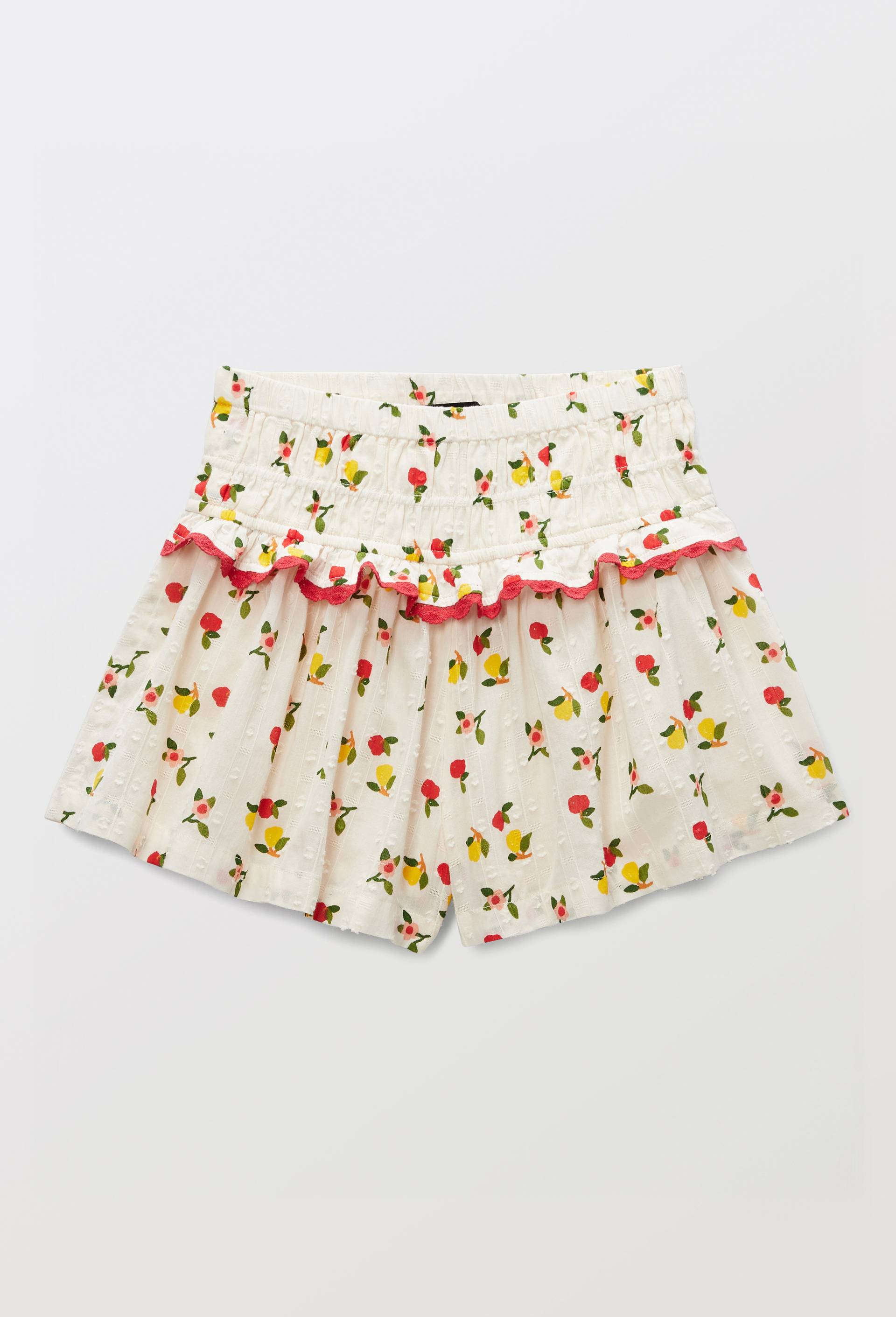 Short imprim&eacute; en coton, Beige clair, large image number 2