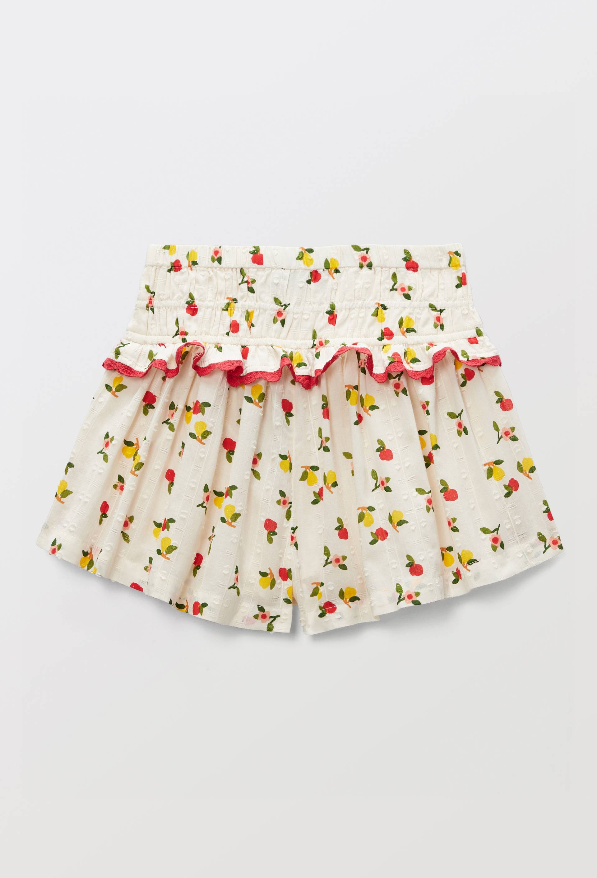 Short imprim&eacute; en coton, Beige clair, large image number 3