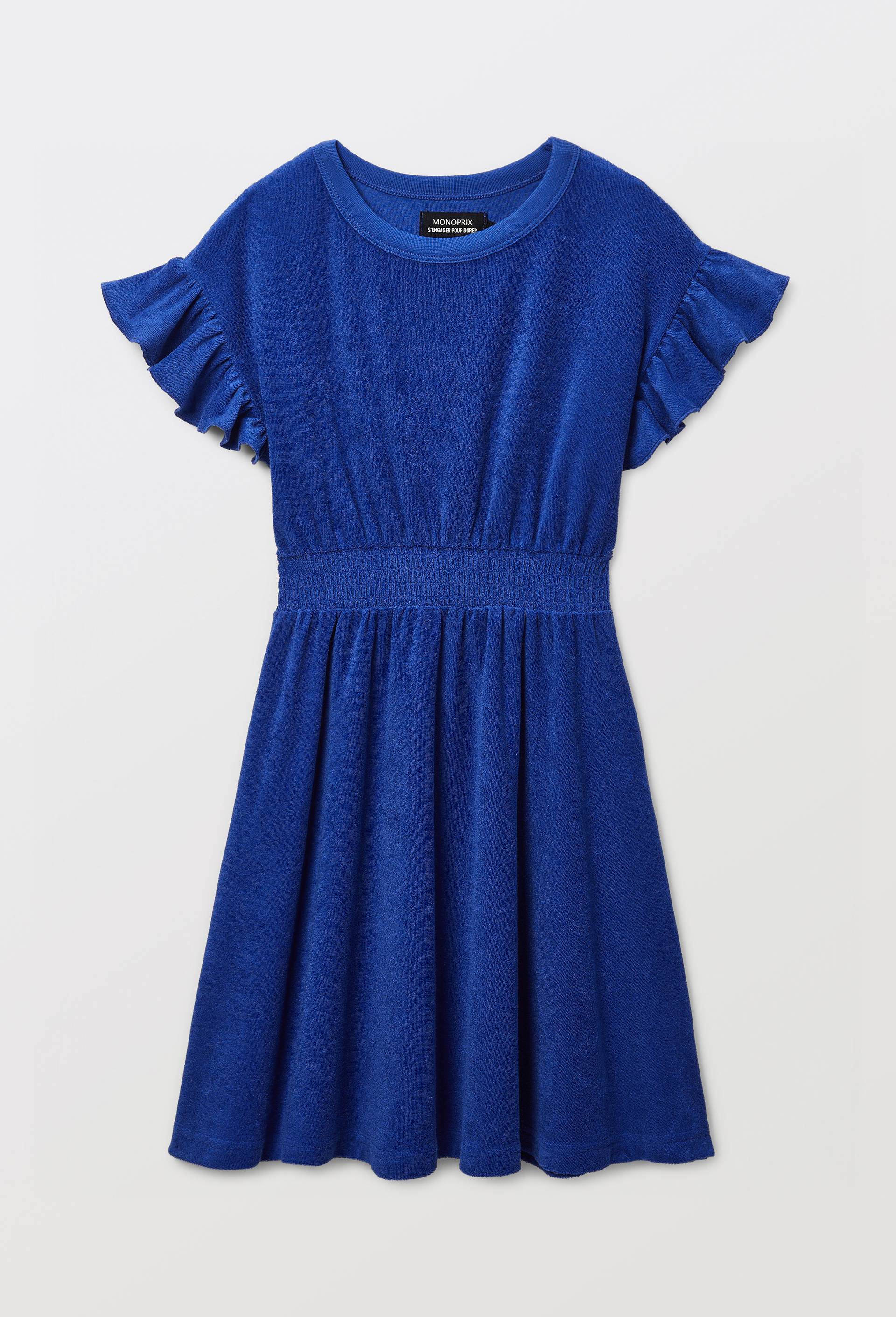 Robe en &eacute;ponge, Bleu, large image number 3