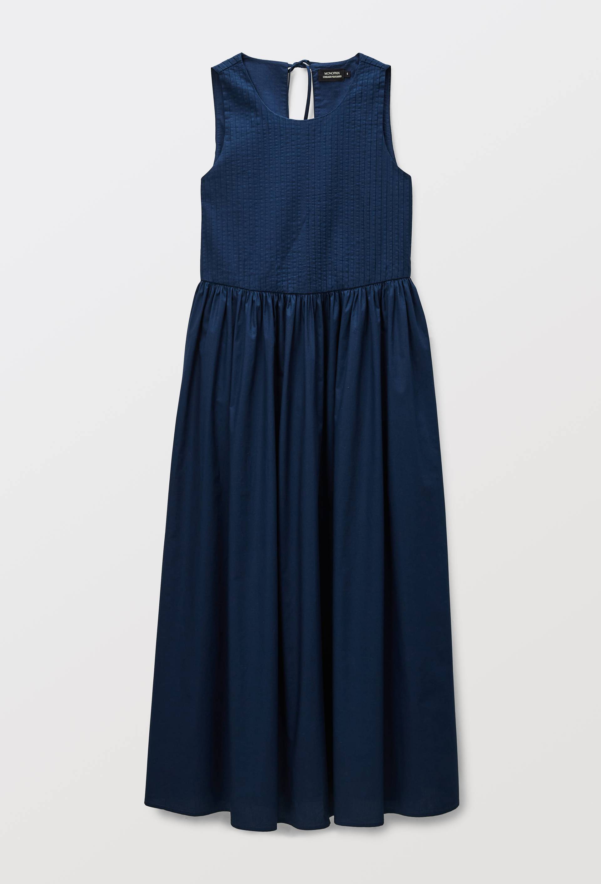 Robe midi sans manches en coton BIO GOTS, Bleu fonc&eacute;, large image number 4