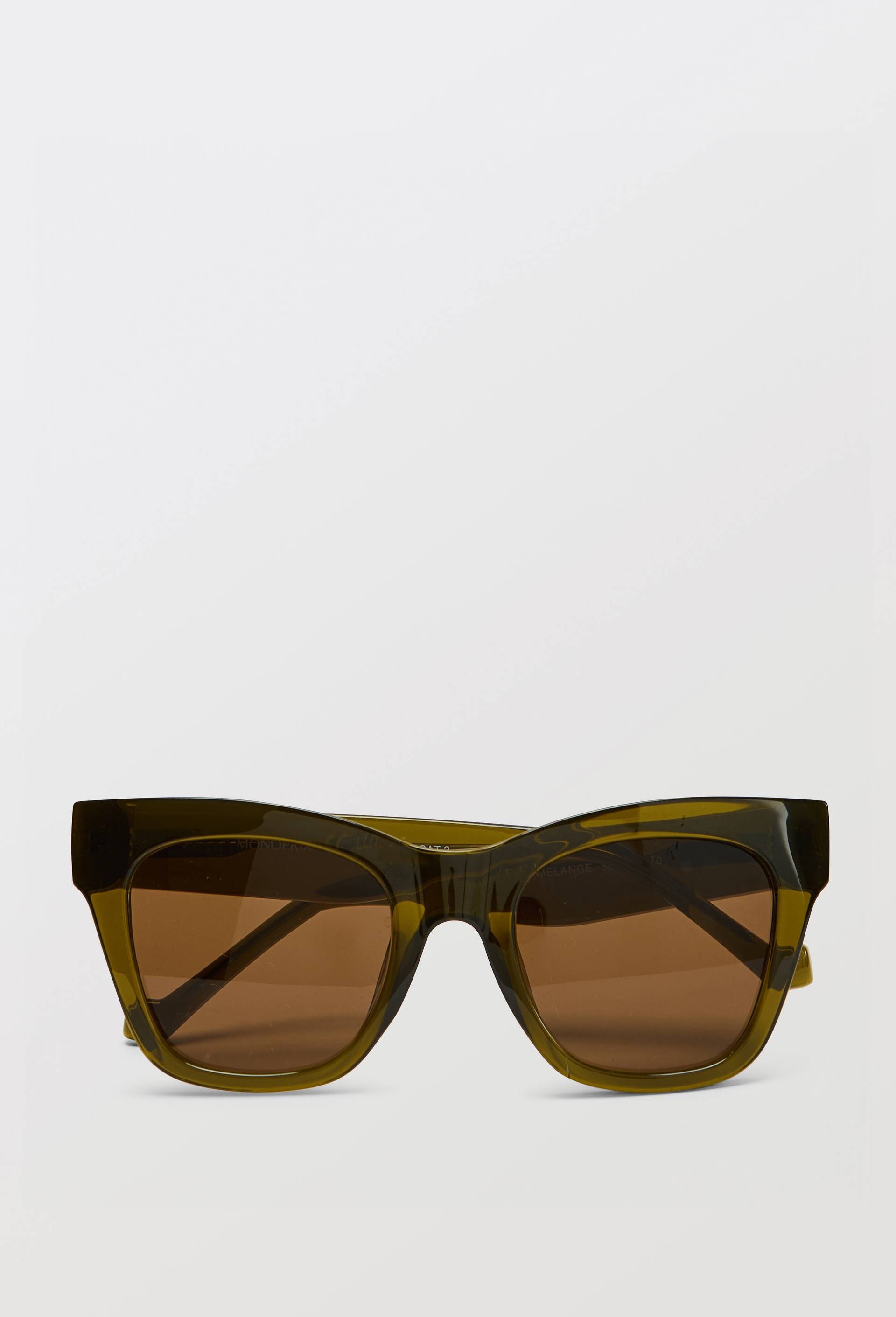 Lunettes de soleil oversize, Vert fonc&eacute;, large image number 0