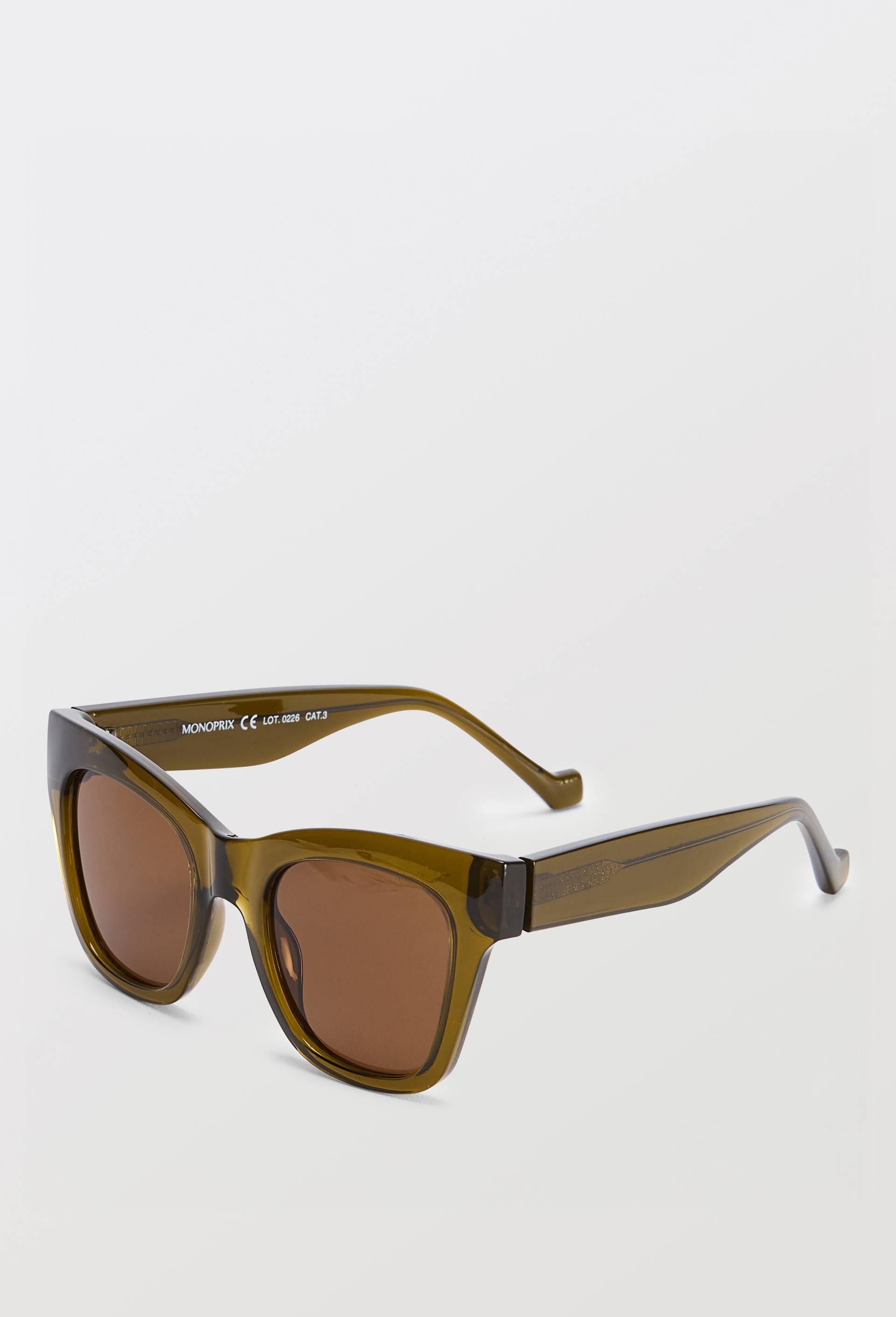 Lunettes de soleil oversize, Vert fonc&eacute;, large image number 0.0