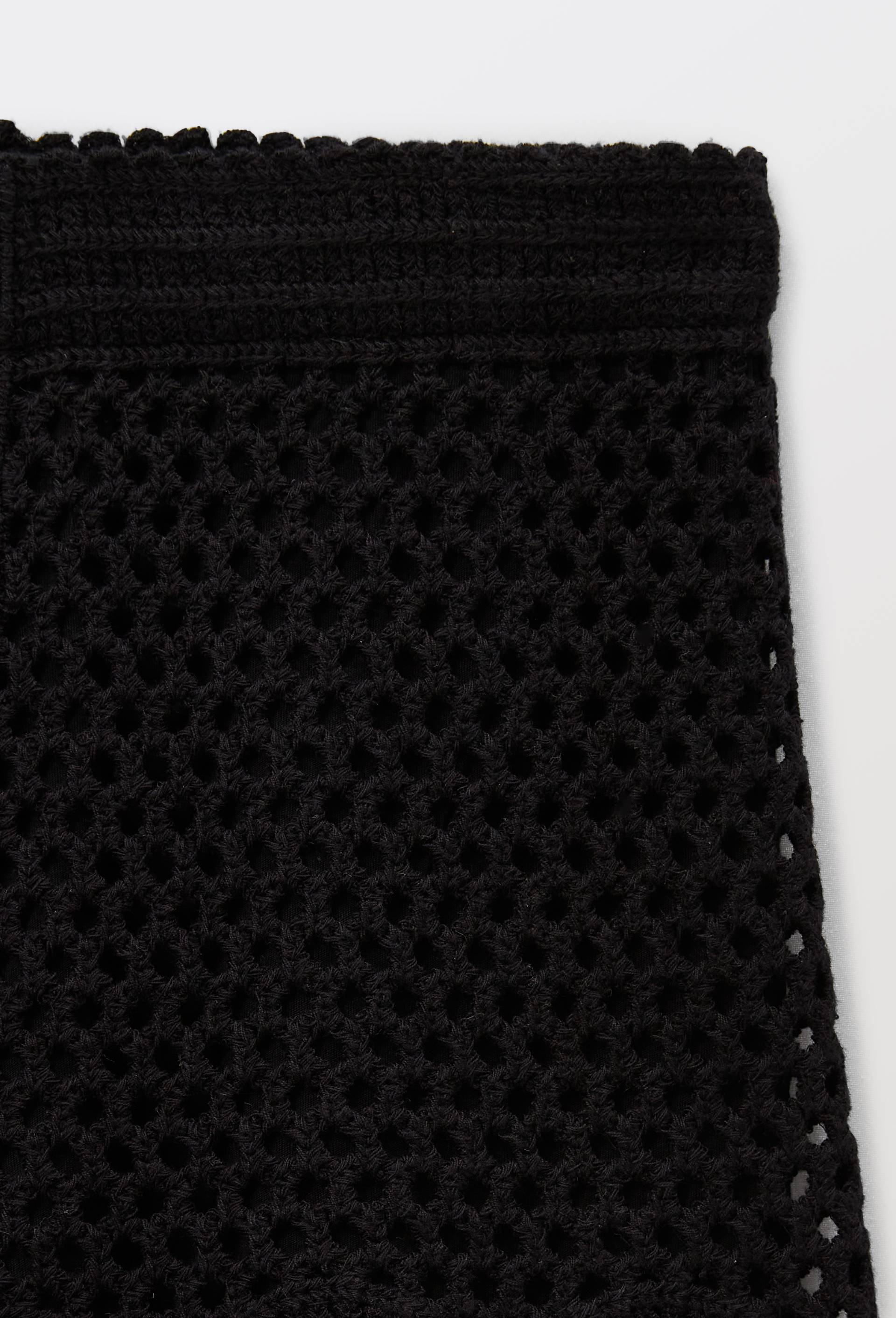Short en crochet en coton, Noir, large image number 2