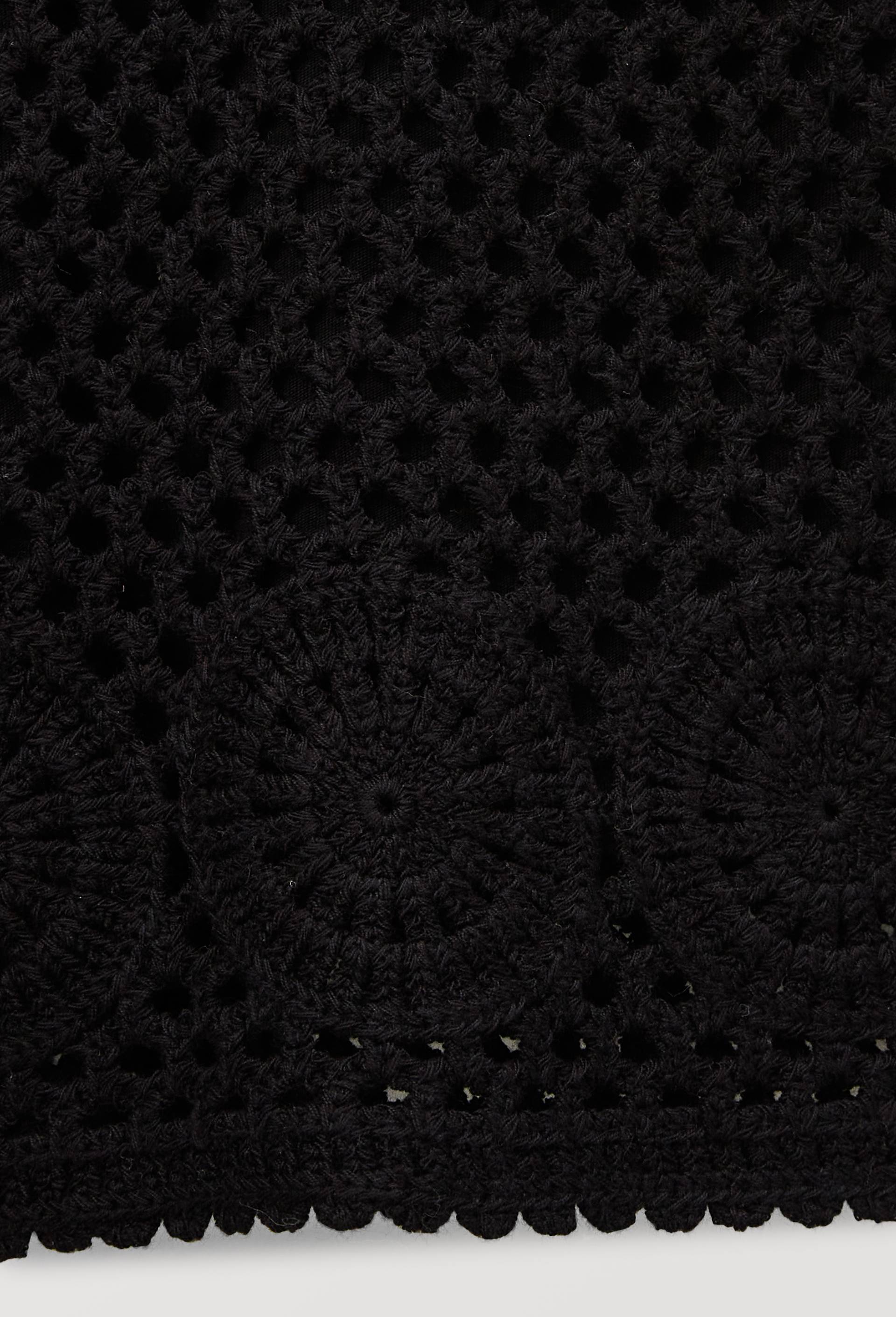 Short en crochet en coton, Noir, large image number 3