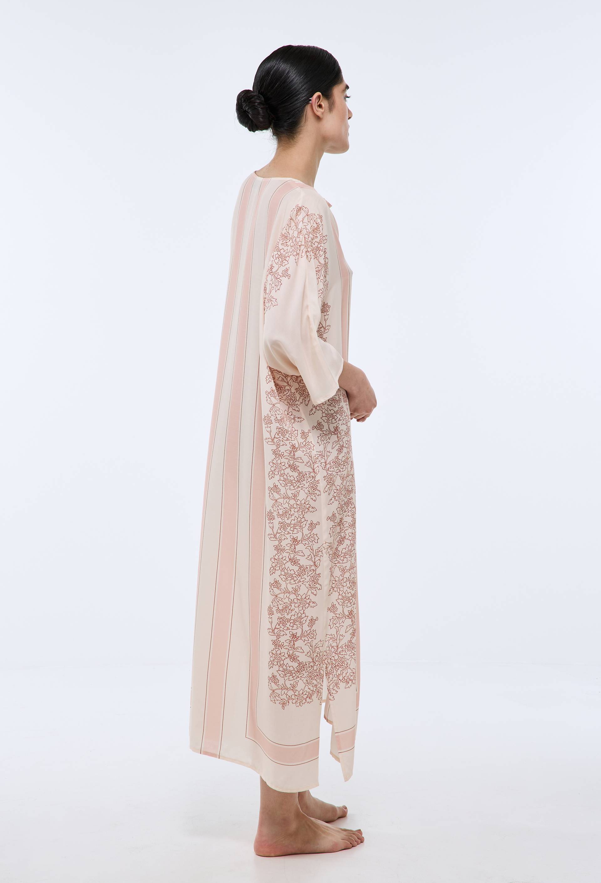 Chemise de nuit en viscose imprim&eacute;e, Rose, large image number 1.0