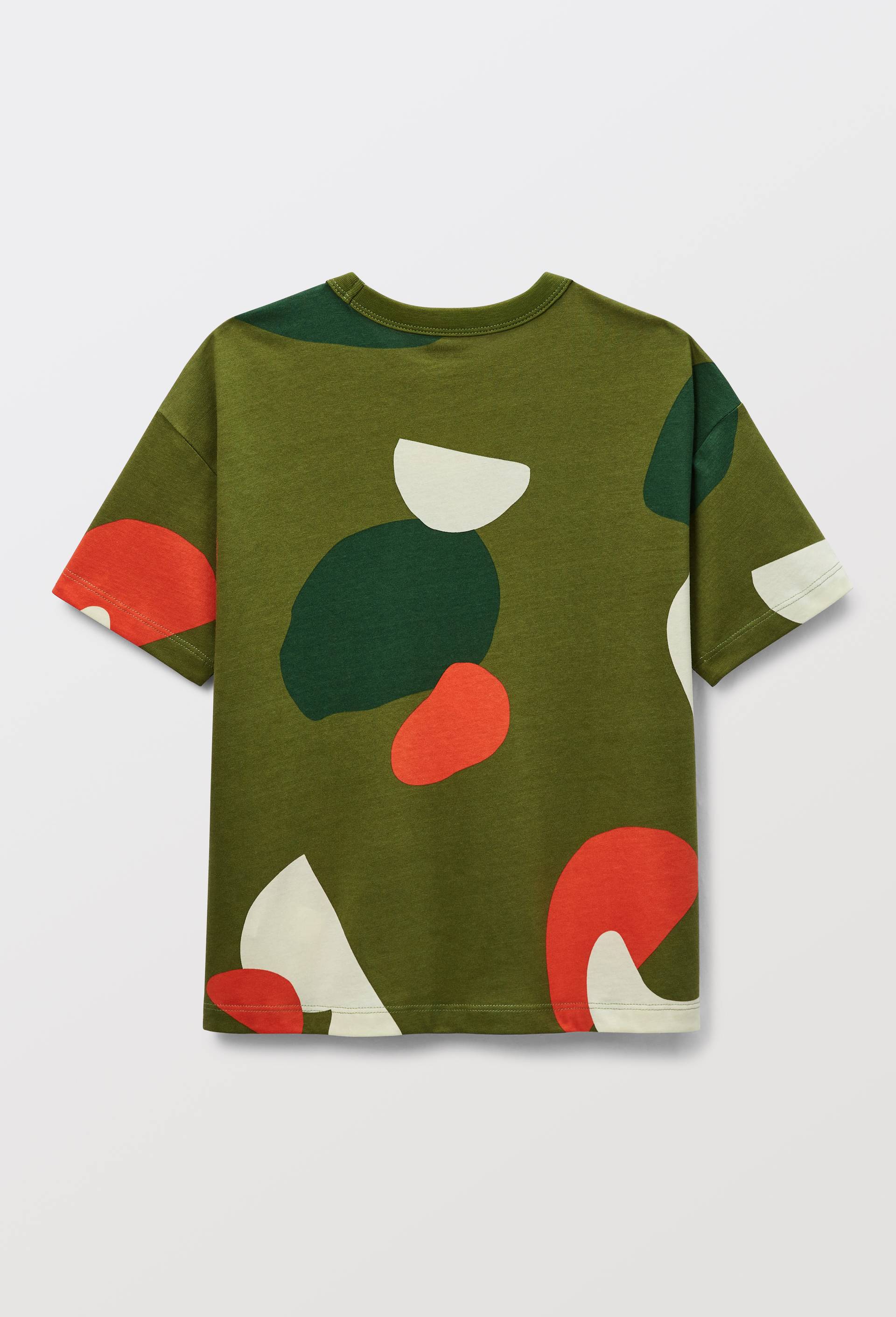T-shirt manches courtes imprim&eacute; en coton BIO GOTS, Vert, large image number 1
