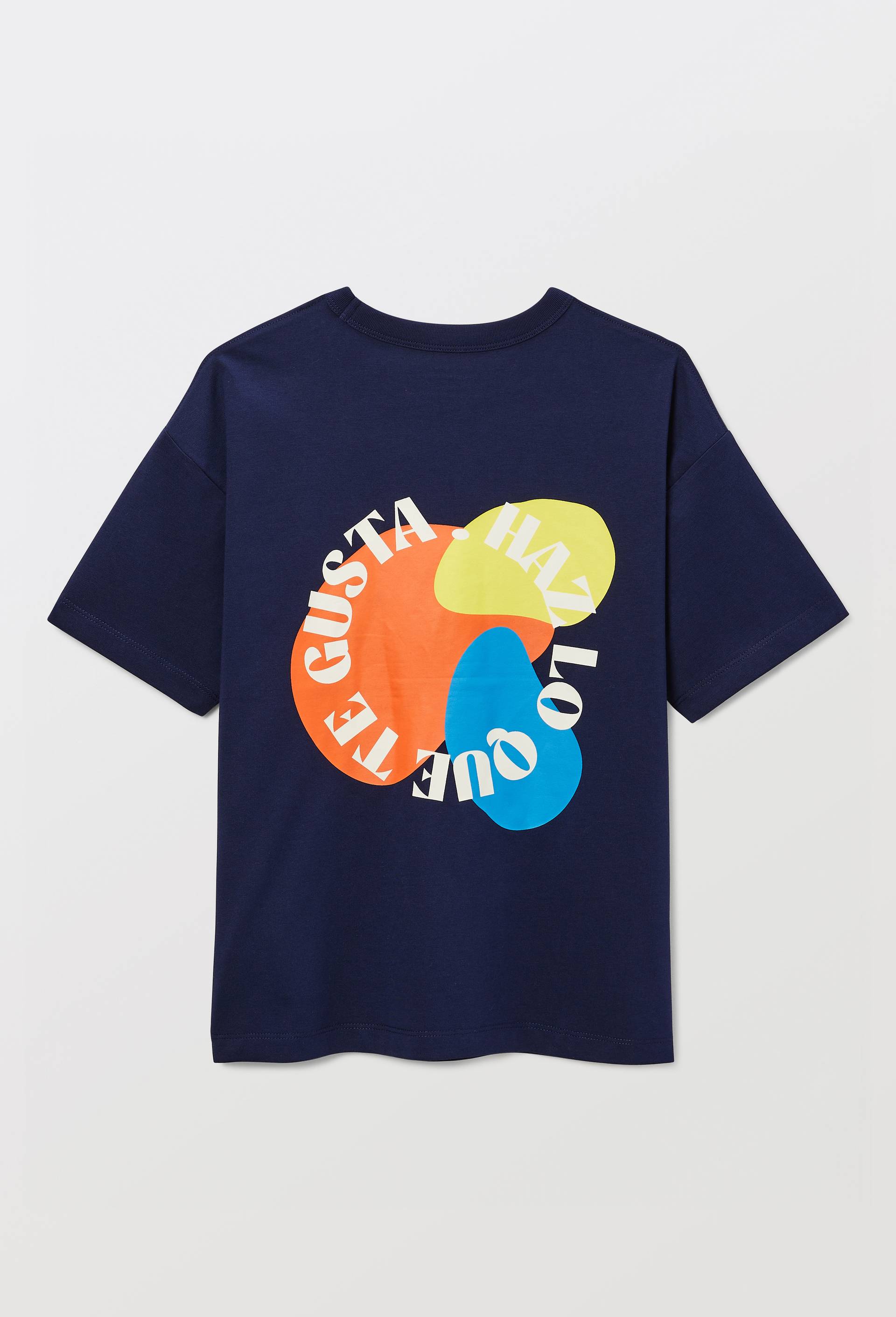 T-shirt manches courtes imprim&eacute; en coton BIO GOTS, Bleu fonc&eacute;, large image number 3