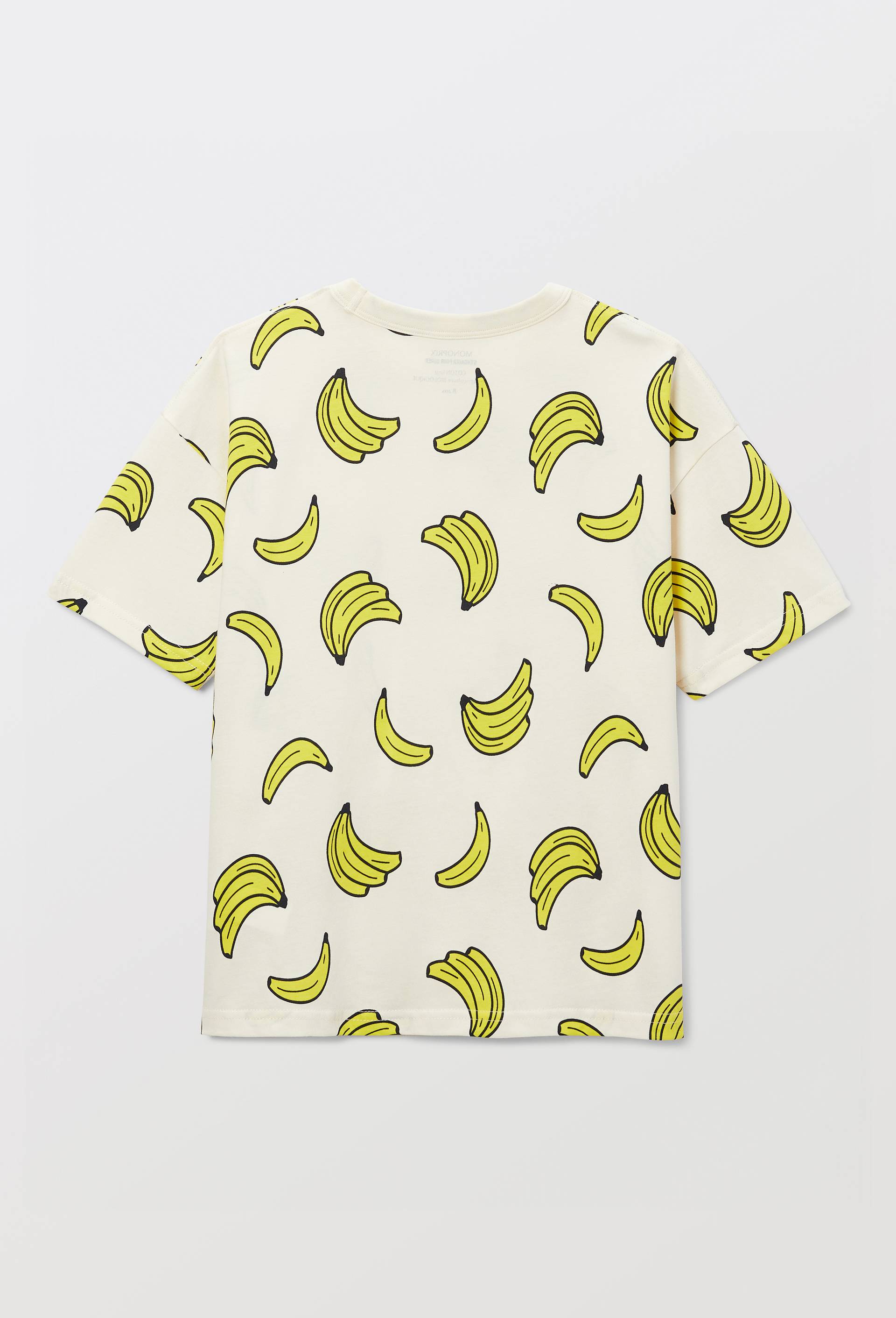 T-shirt manches courtes imprim&eacute; en coton BIO GOTS, Beige clair, large image number 3