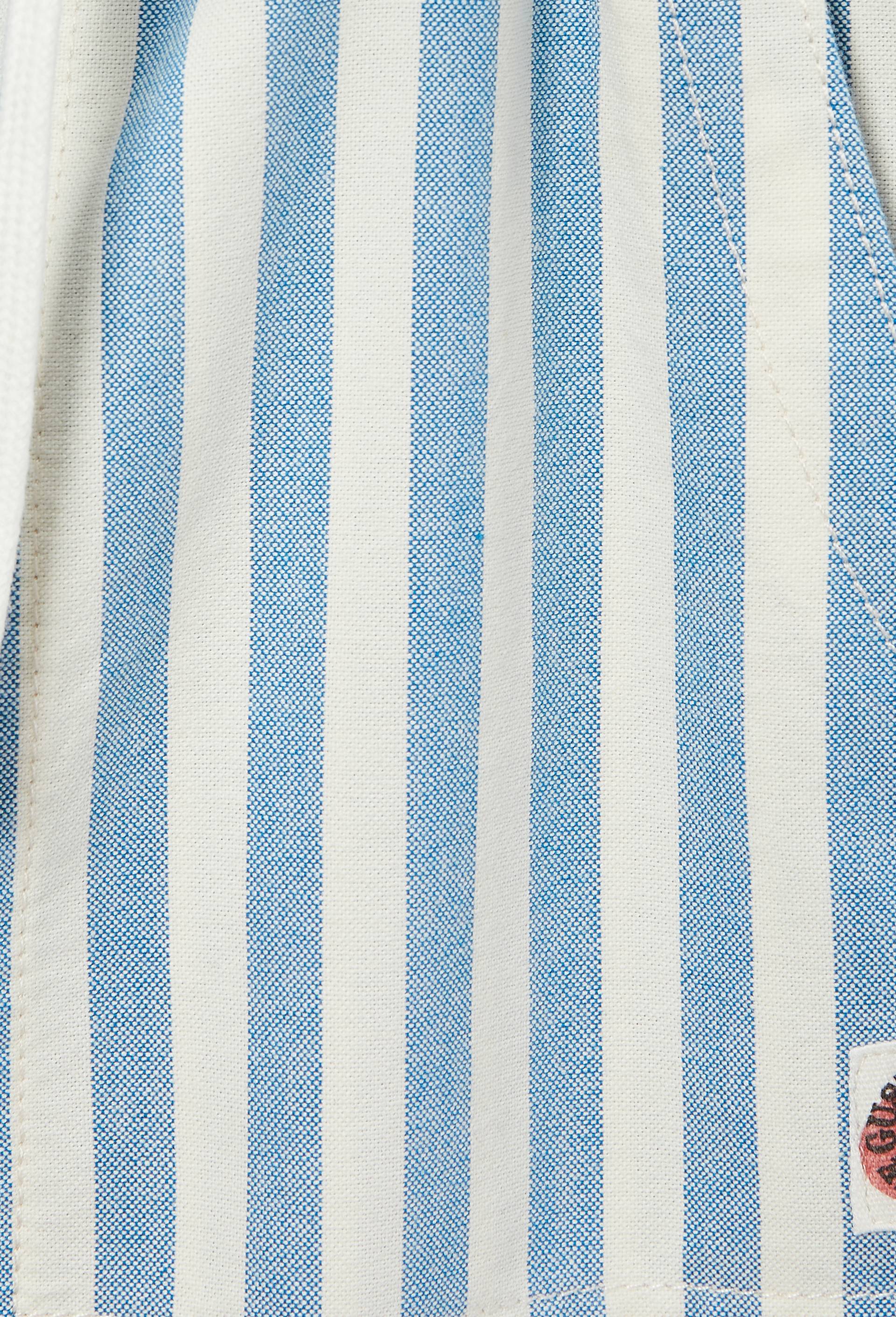 Short ray&eacute; en coton, Bleu, large image number 4.0