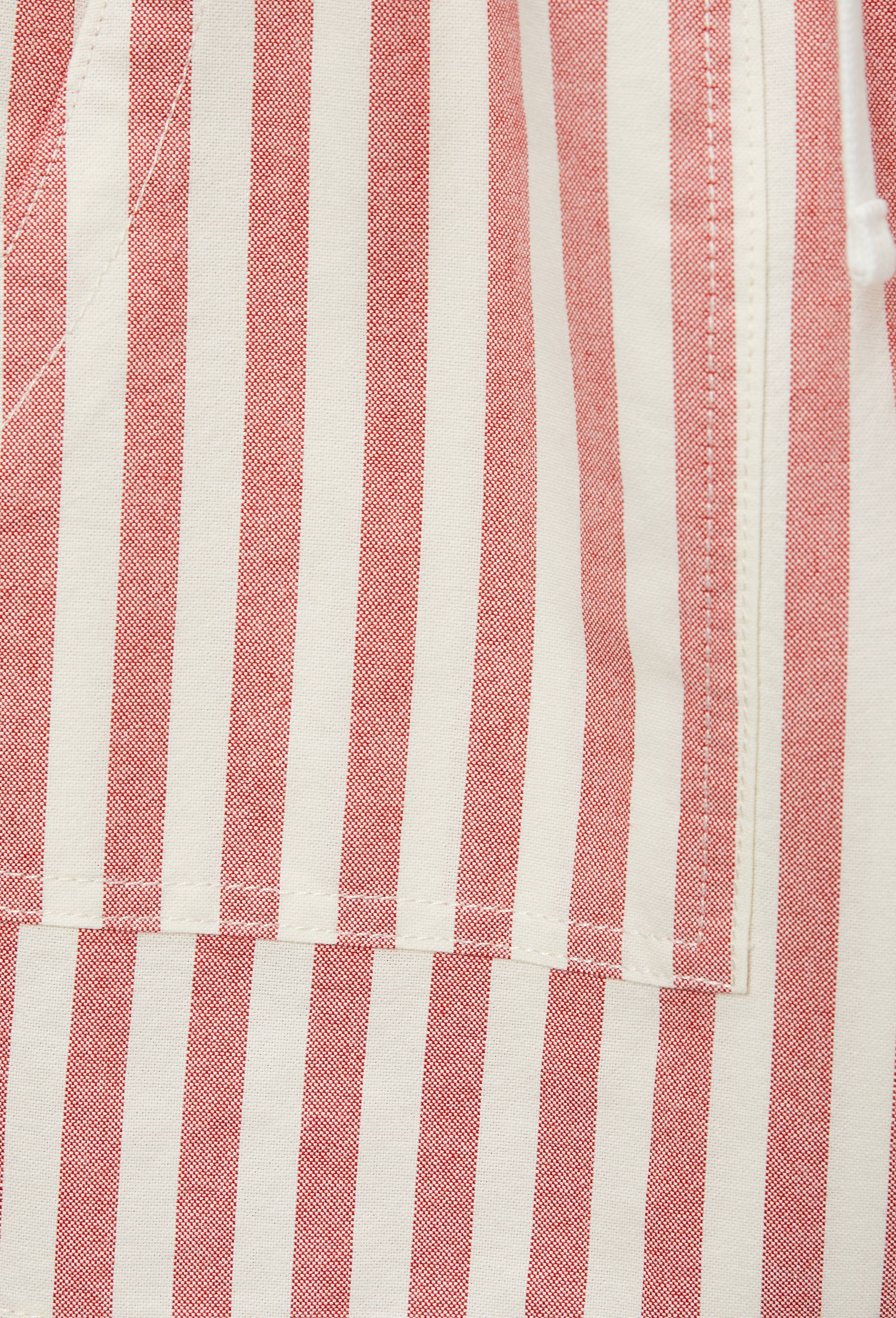 Short ray&eacute; en coton, Rouge, large image number 4.0