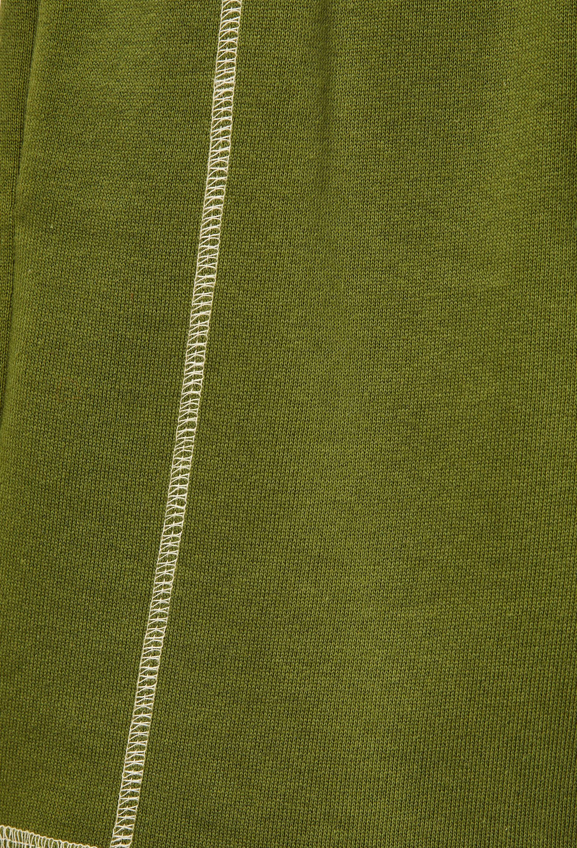 Bermuda &eacute;lastiqu&eacute; en molleton uni en coton BIO GOTS, Vert, large image number 4