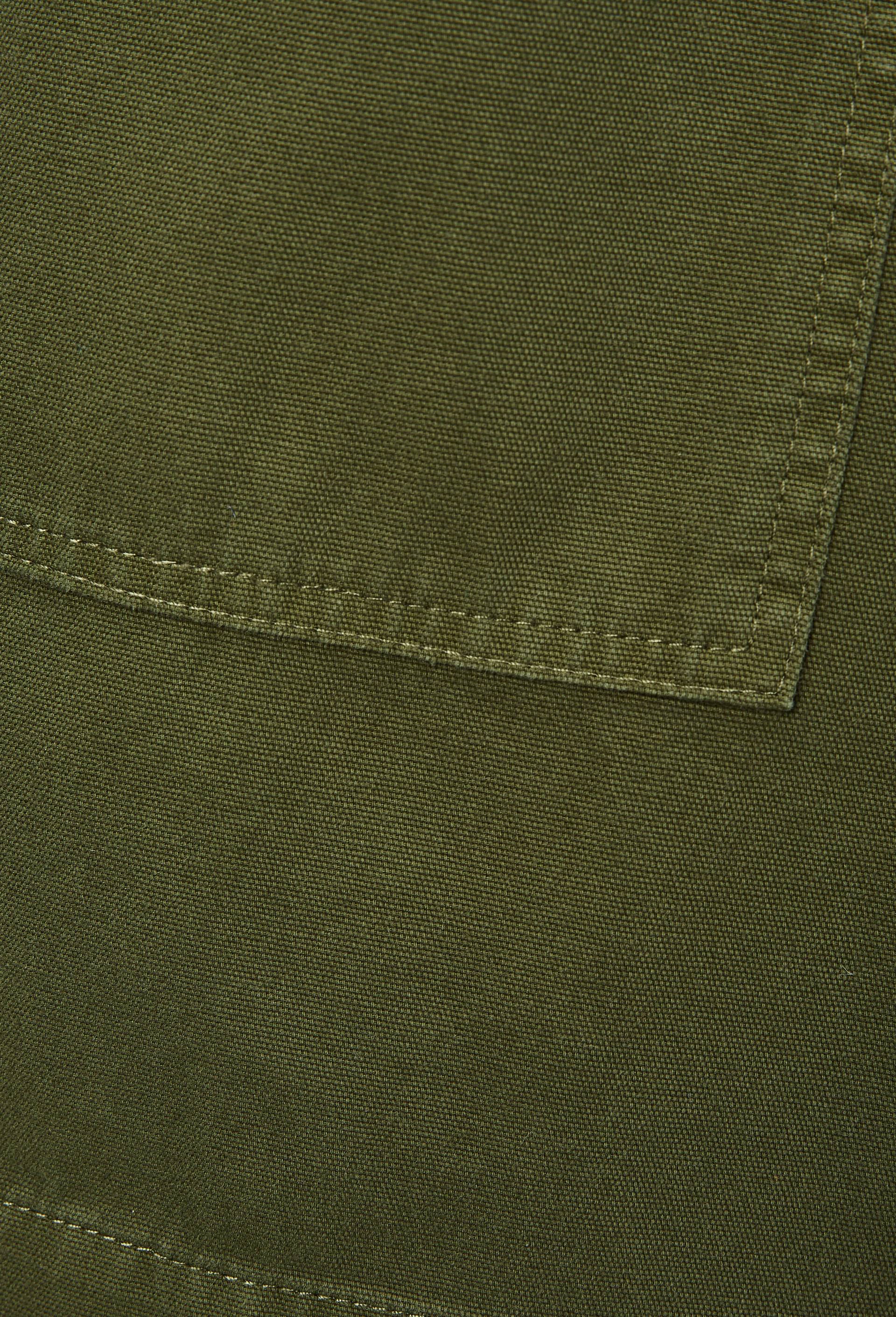 Short surteint uni en coton, Vert, large image number 4.0