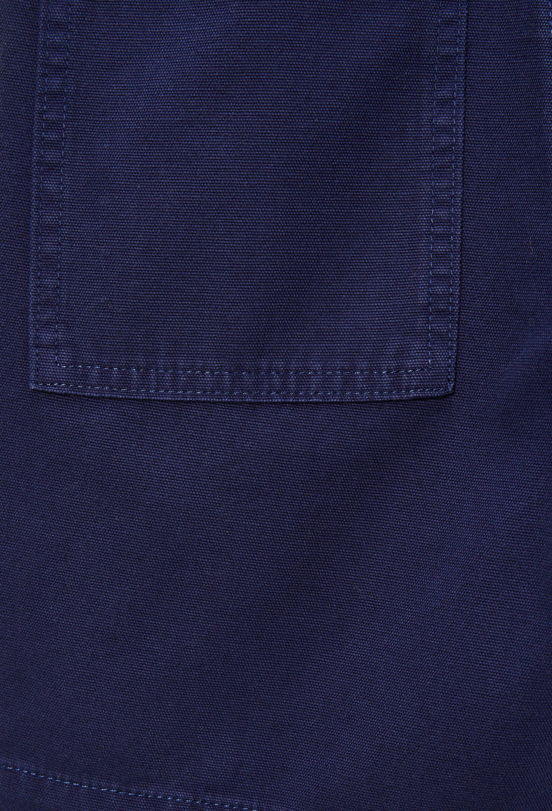 Short surteint uni en coton, Bleu fonc&eacute;, large image number 5