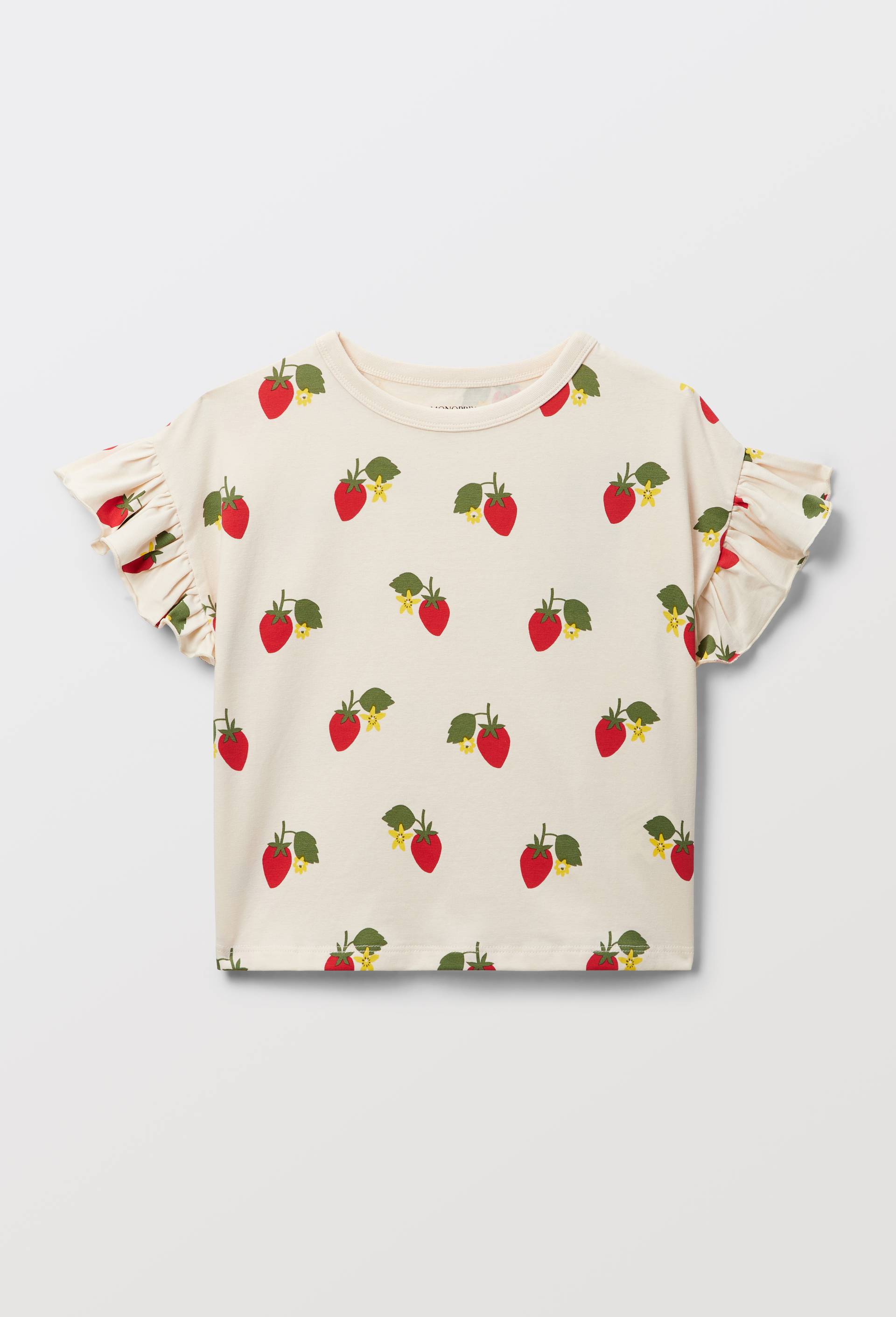 T-Shirt imprim&eacute;e en coton, Beige clair, large image number 0.0