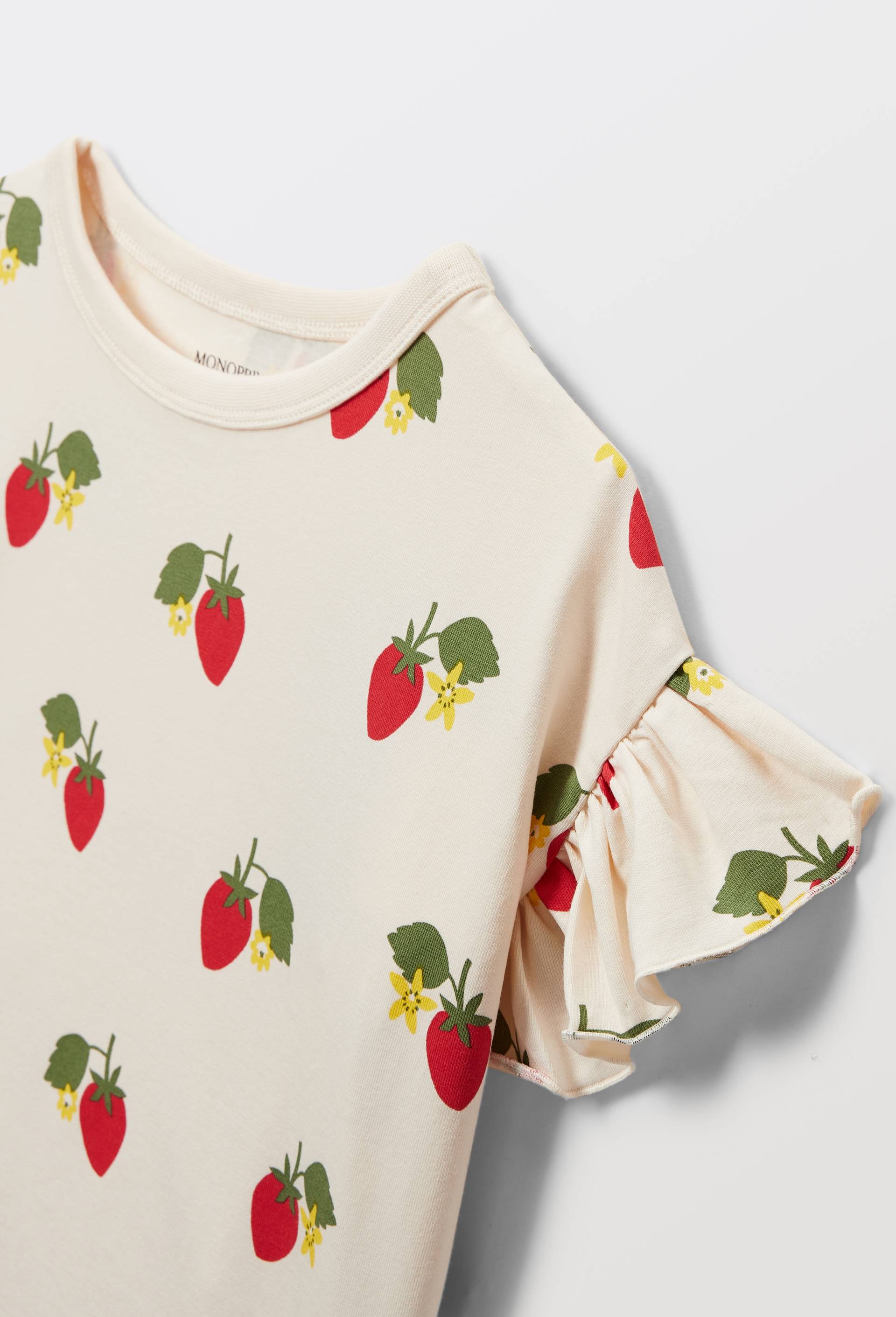 T-Shirt imprim&eacute;e en coton, Beige clair, large image number 2