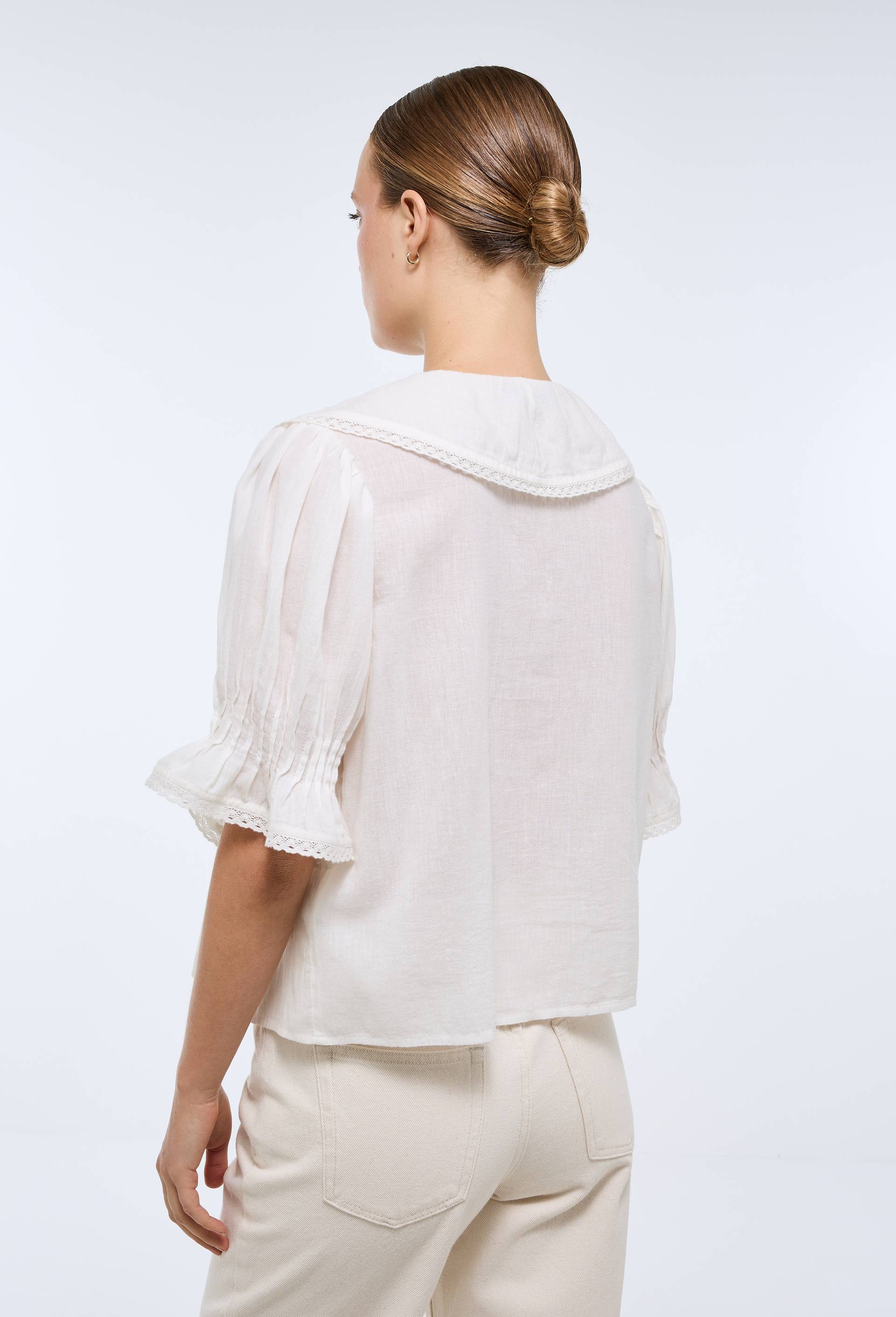 Top uni en coton BIO GOTS, Blanc, large image number 1
