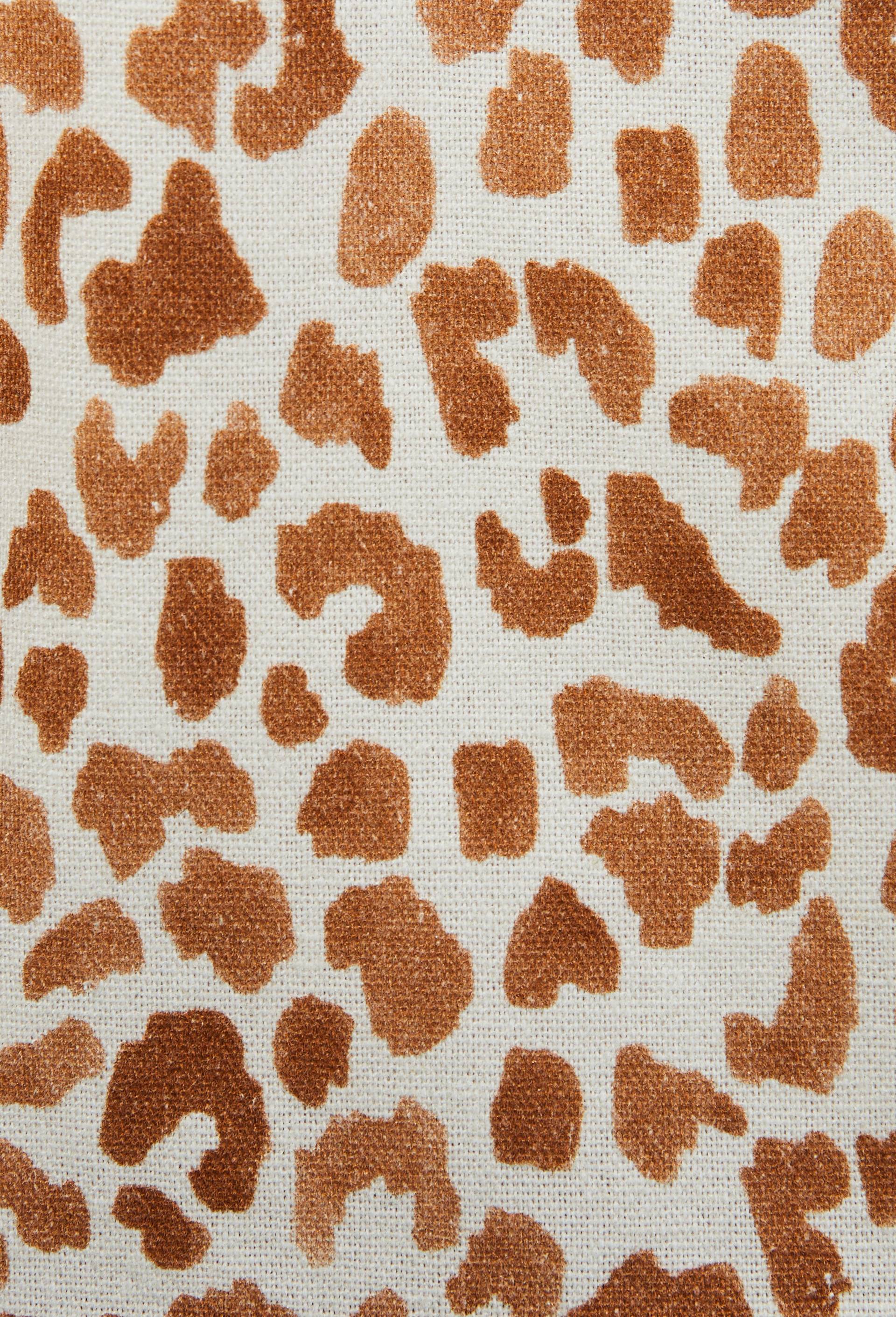 Bermuda imprim&eacute; contient en lin et coton, Beige clair, large image number 4